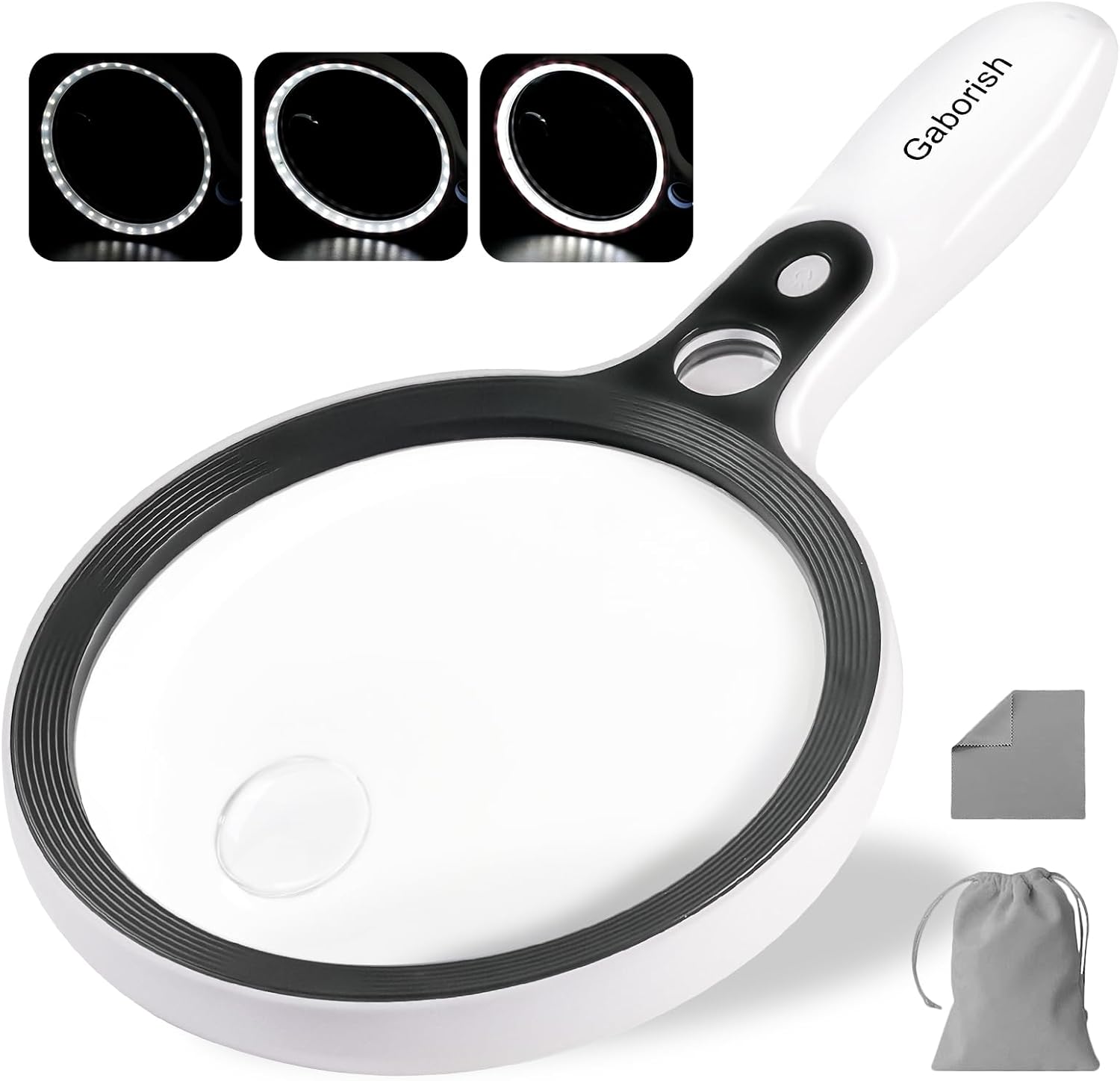 Large Magnifying Glass 5.2in 10X LED