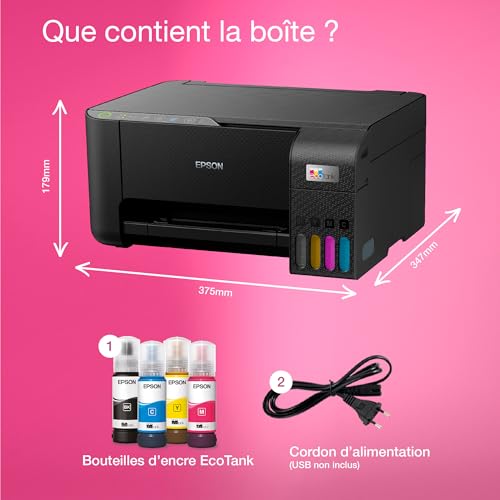 Thumbnail 4 de Epson EcoTank ET-2862: Imprimante à réservoirs d’encre multifonction · Wi‑Fi · A4