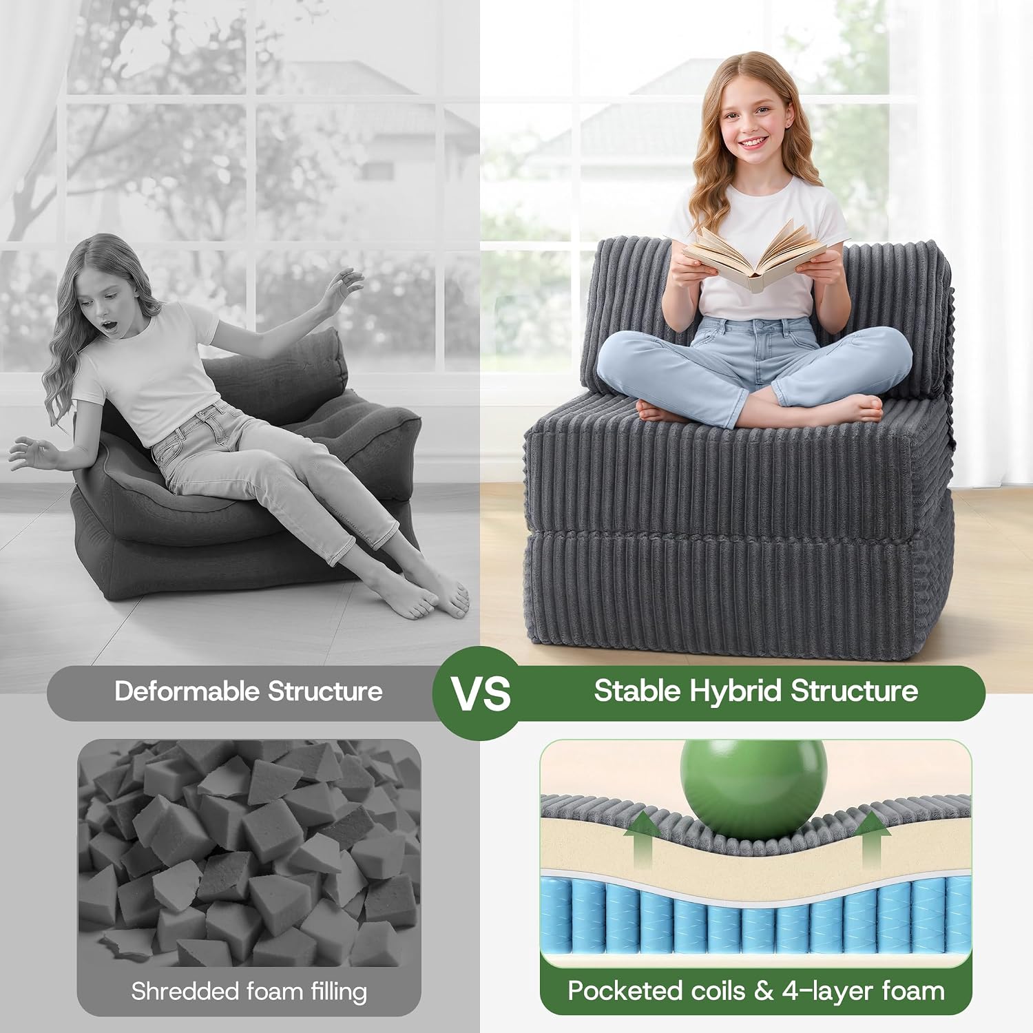 Detalle de MEGAYES Folding Sofa Bed Single