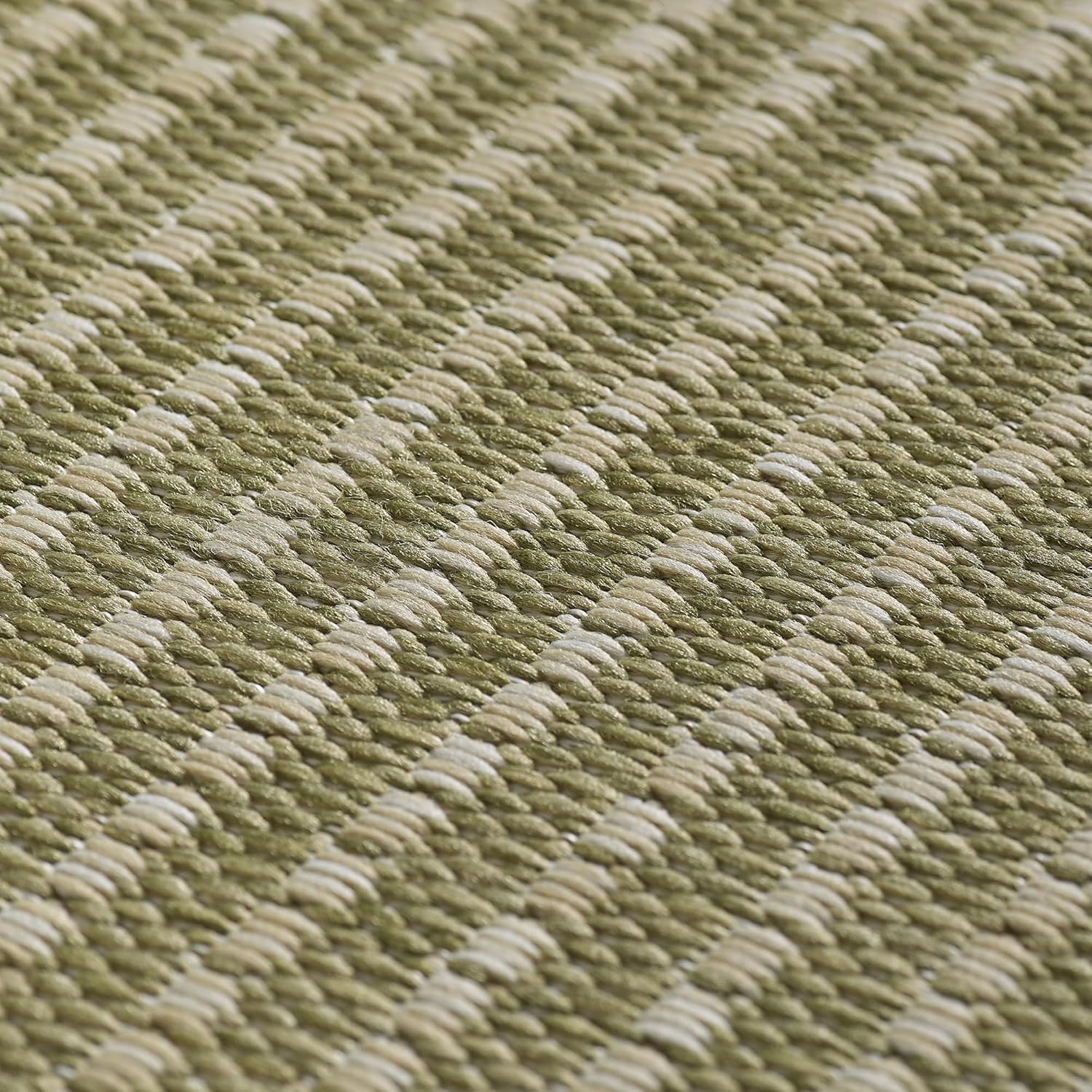 Detalle 2 de SIMPEX Outdoor Teppich Rund 200 cm Grün – wetterfest, waschbar und im Sisal-Look