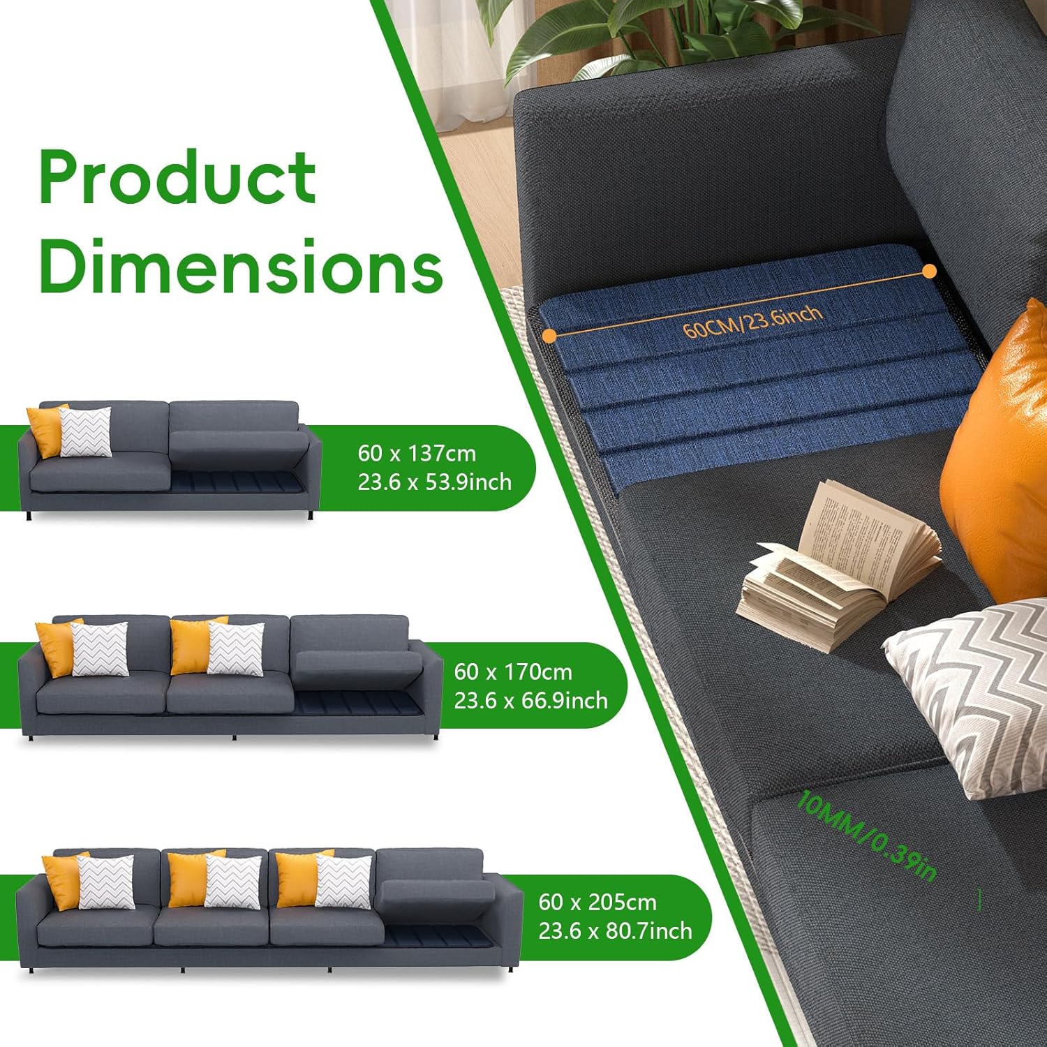 Thumbnail 1 de VERONLY Couch Cushion Support for Sagging Seat (60x170CM) – Wooden Sofa Strengthener Boards for 3-Seater