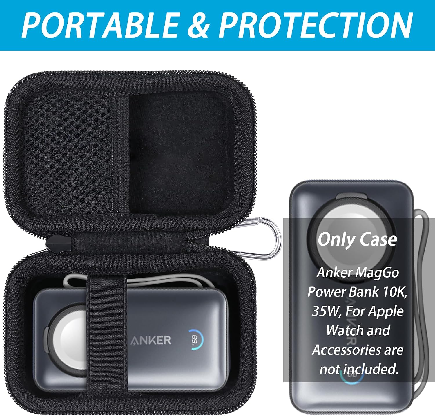 Detalle de Khanka Hard Carrying Case for Anker MagGo 10,000mAh