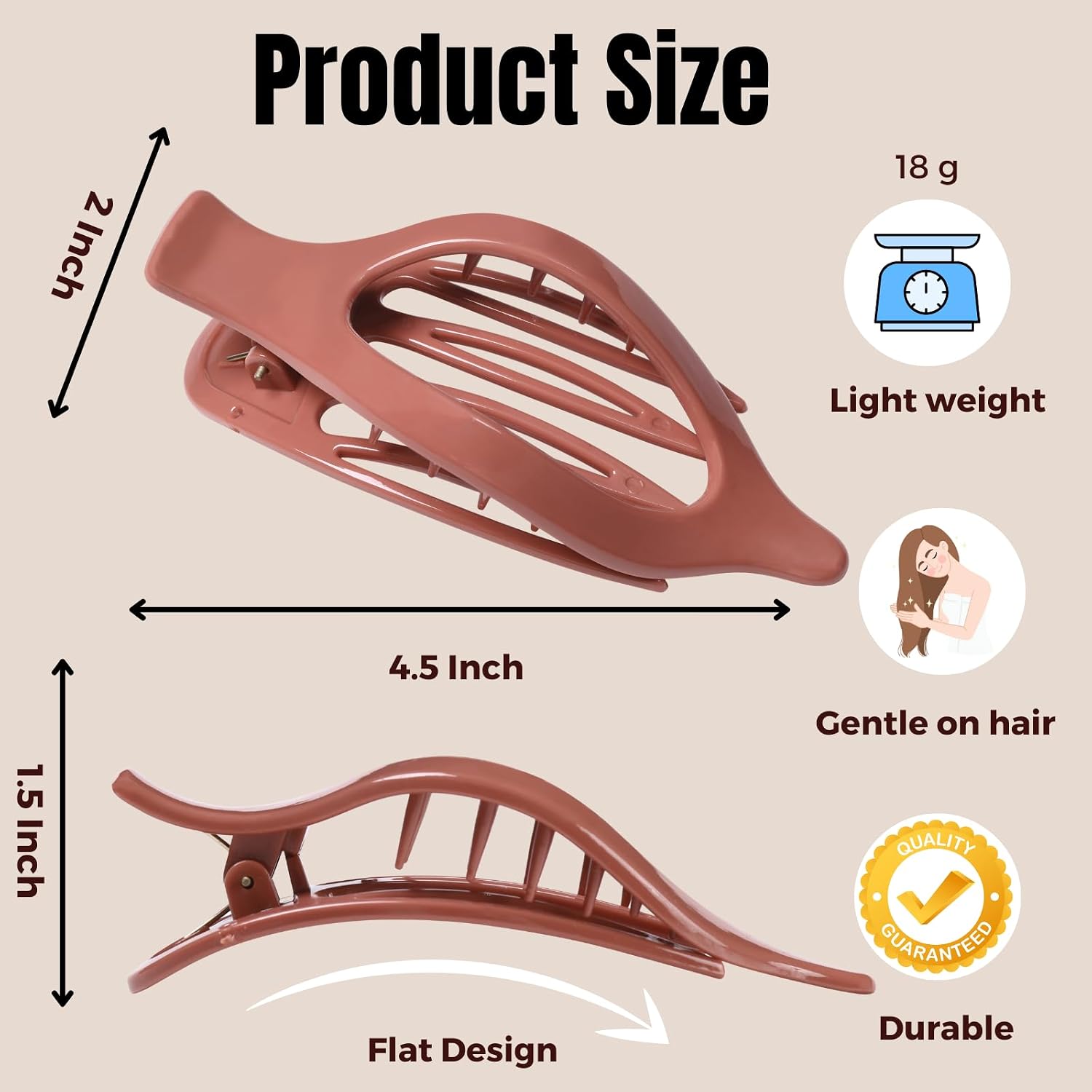Detalle 2 de Flat Hair Clips 8-Pack