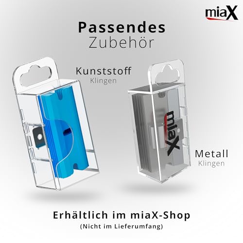 Detalle de miaX Profi Kochfeldschaber mit Soft-Touch-Griff und Ersatzklingen