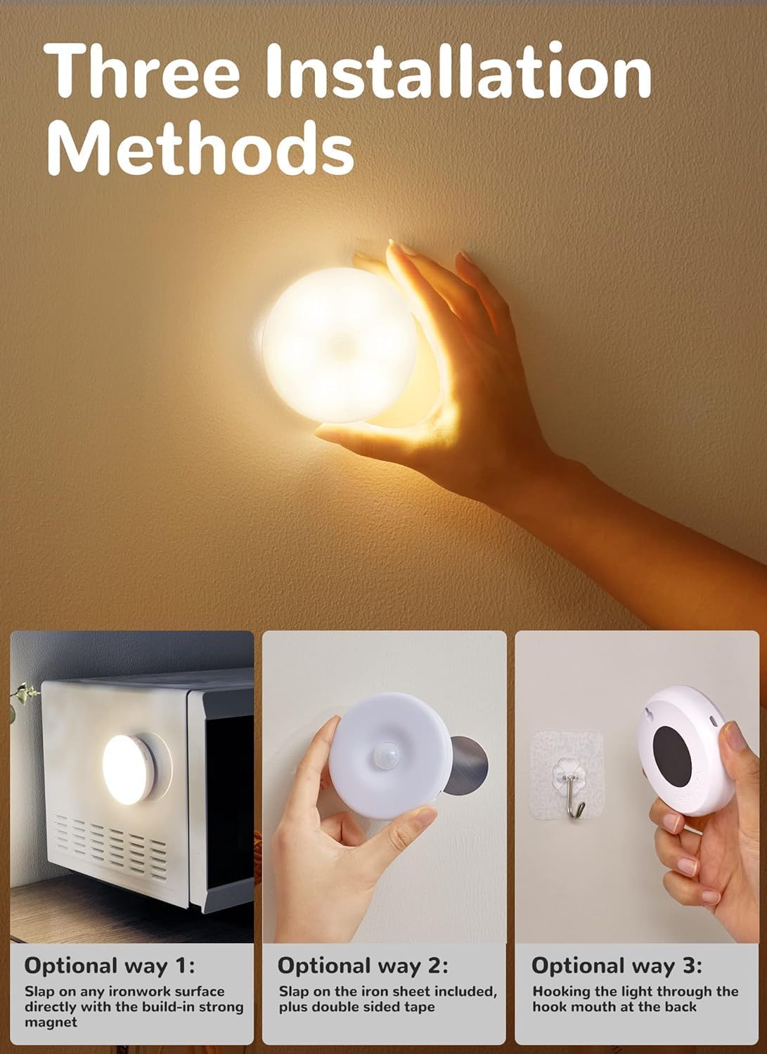 Thumbnail 5 de Homelist Motion Sensor Lights 3-pack USB rechargeable