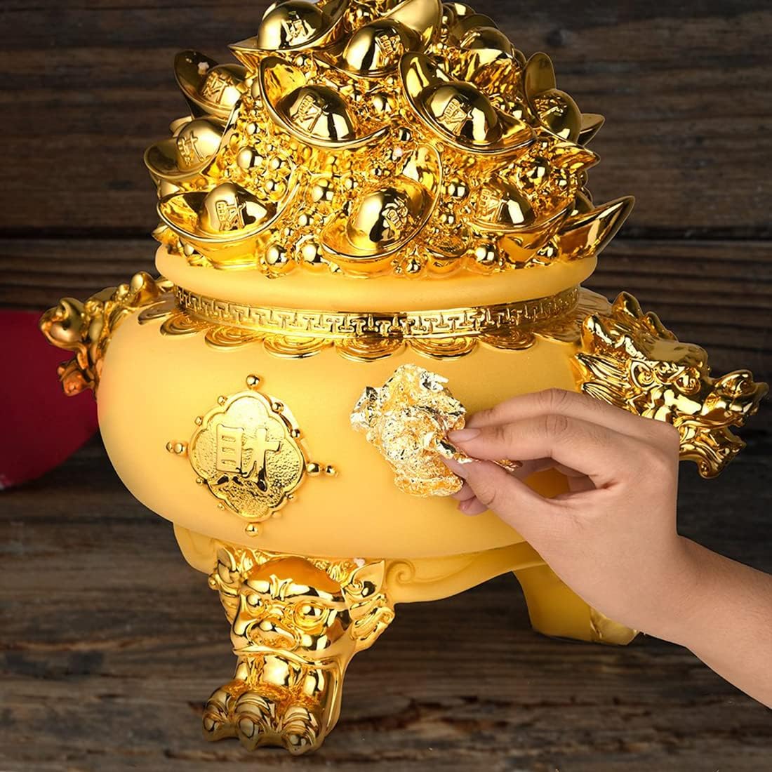 Detalle 2 de TEEKIA イミテーション金箔 100枚 銅主体 5.5×5.5インチ 工芸・装飾用