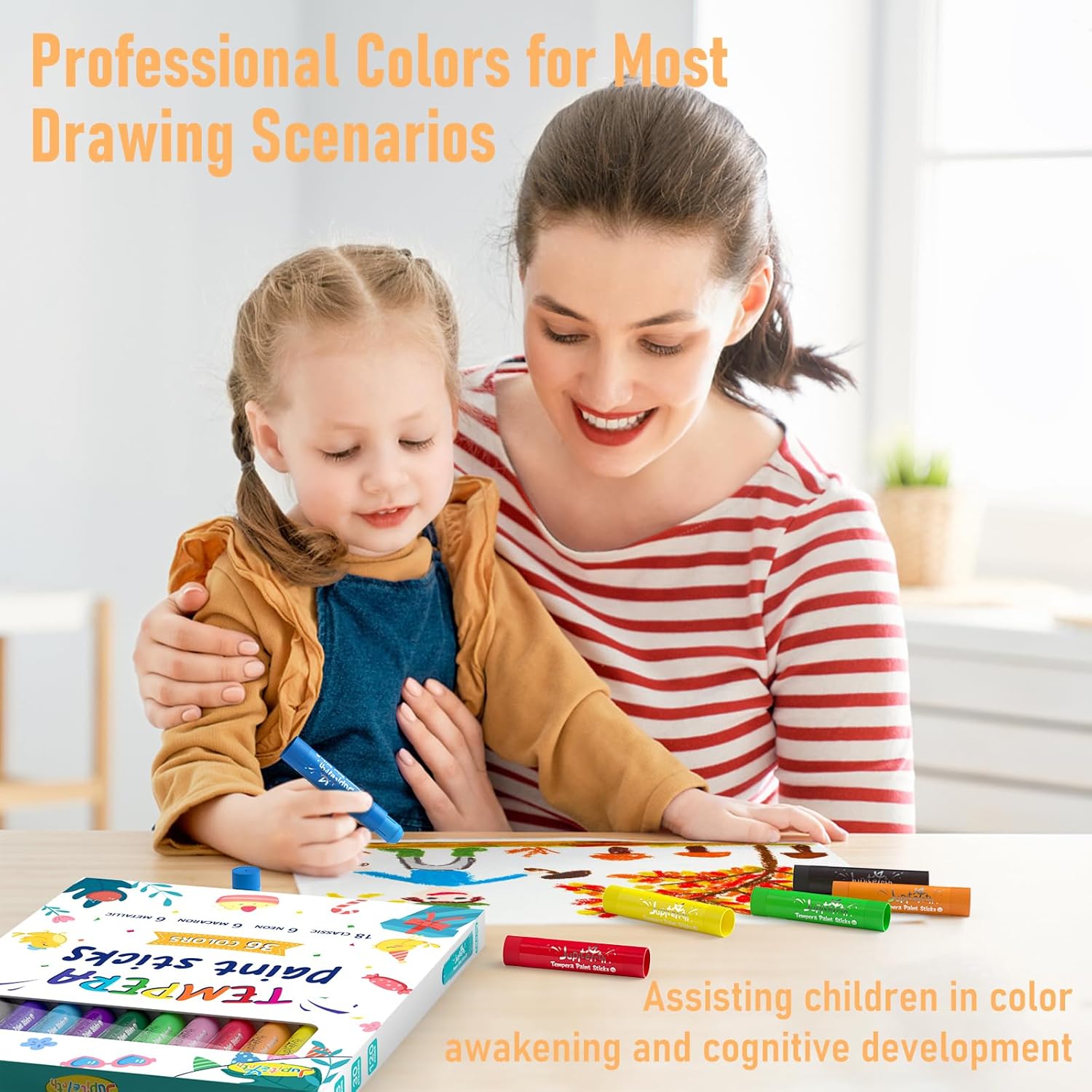 Thumbnail 6 de JUPITEARTH 36-Color Tempera Paint Sticks