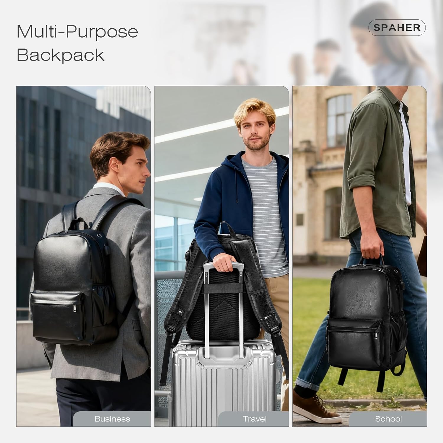Thumbnail 4 de SPAHER Bagage Cabine 40x30x20 Sac à dos voyage 📘
