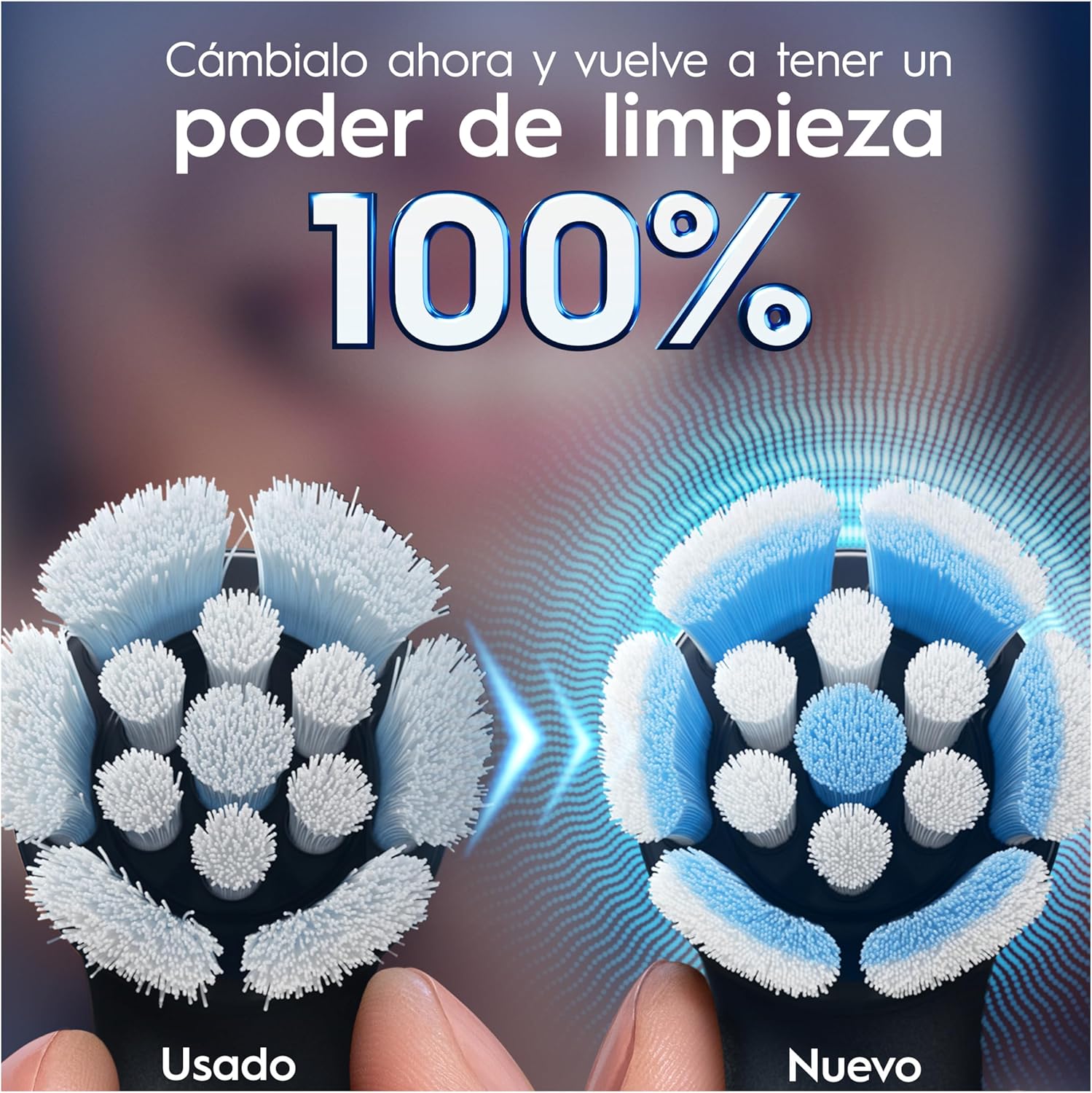 Detalle 2 de Oral-B iO Gentle Care: 8 Recambios Originales para Sensibilidad 🦷
