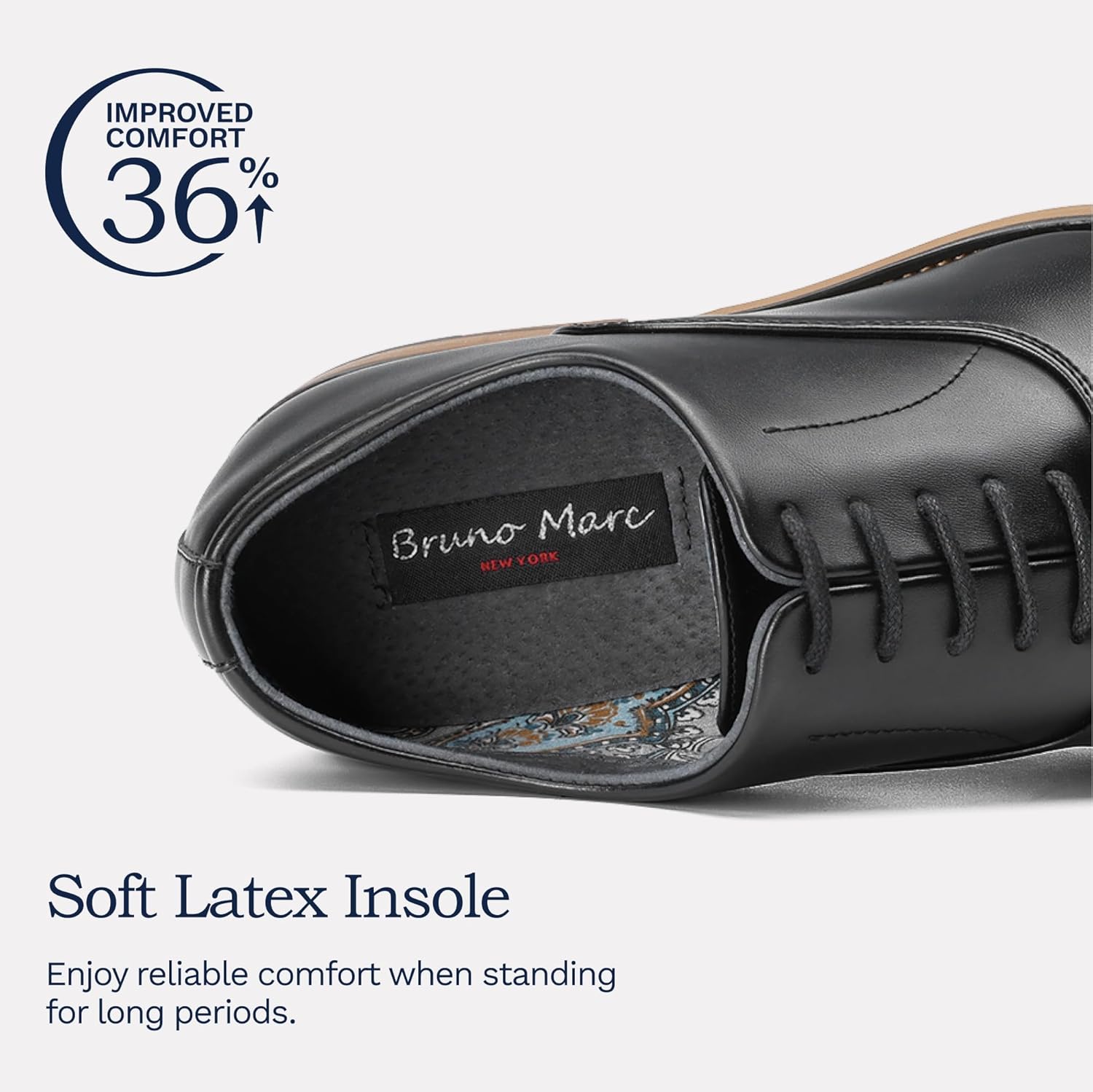 Thumbnail 6 de Bruno Marc Men's Lace Up Soft Cap-Toe Dress Shoes 👞