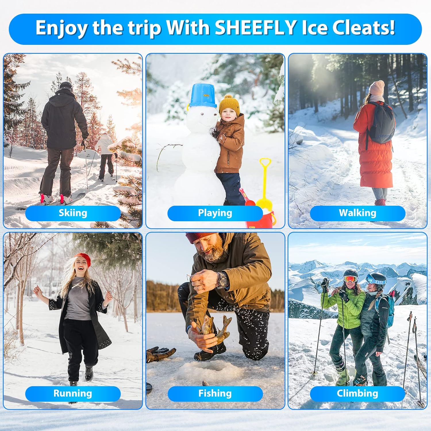 Thumbnail 6 de SHEEFLY Ice Grips with 12 steel studs