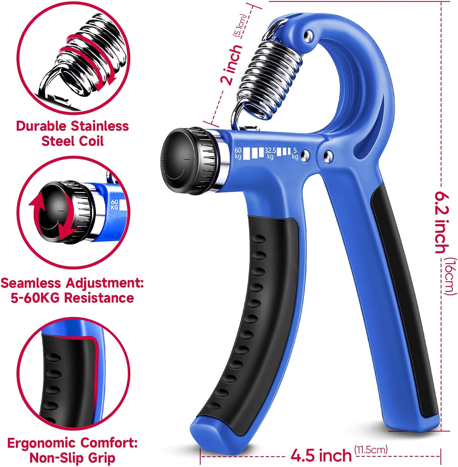 Detalle 2 de FitBeast Grip Strengthener 5 Pack for Forearm Strength