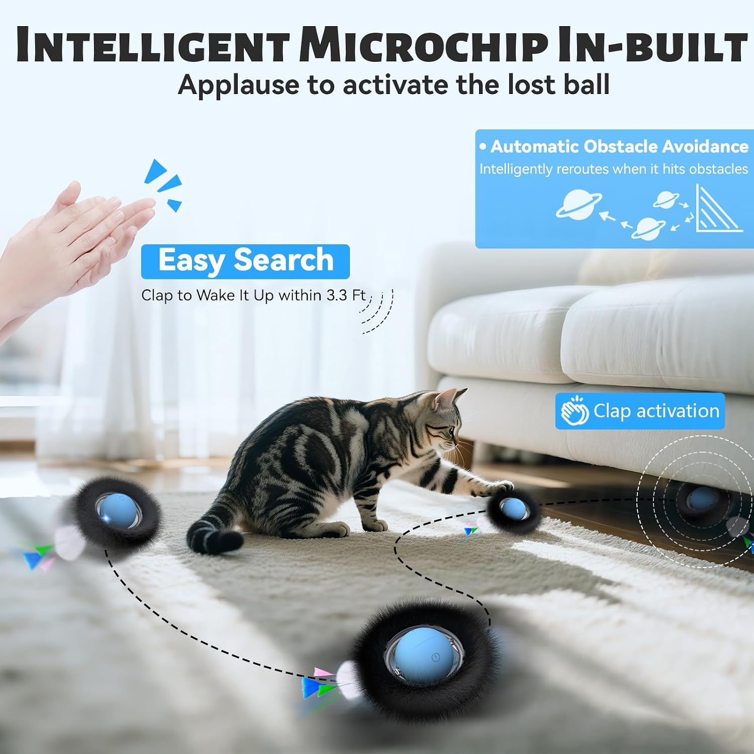 Thumbnail 5 de GoldenSun Interactive Smart Cat Ball Toy 🐱