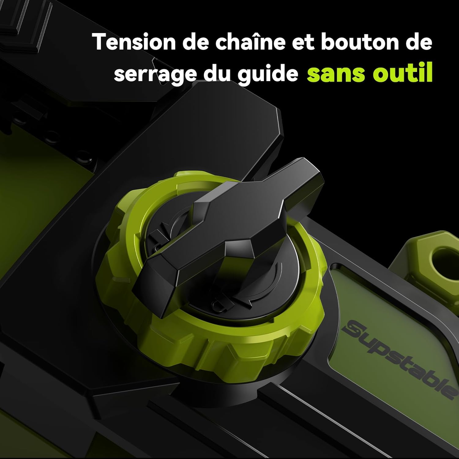 Detalle de Supstable mini tronçonneuse sans fil 1300 W (brushless) 6/8 pouces, 2 batteries 8000 mAh
