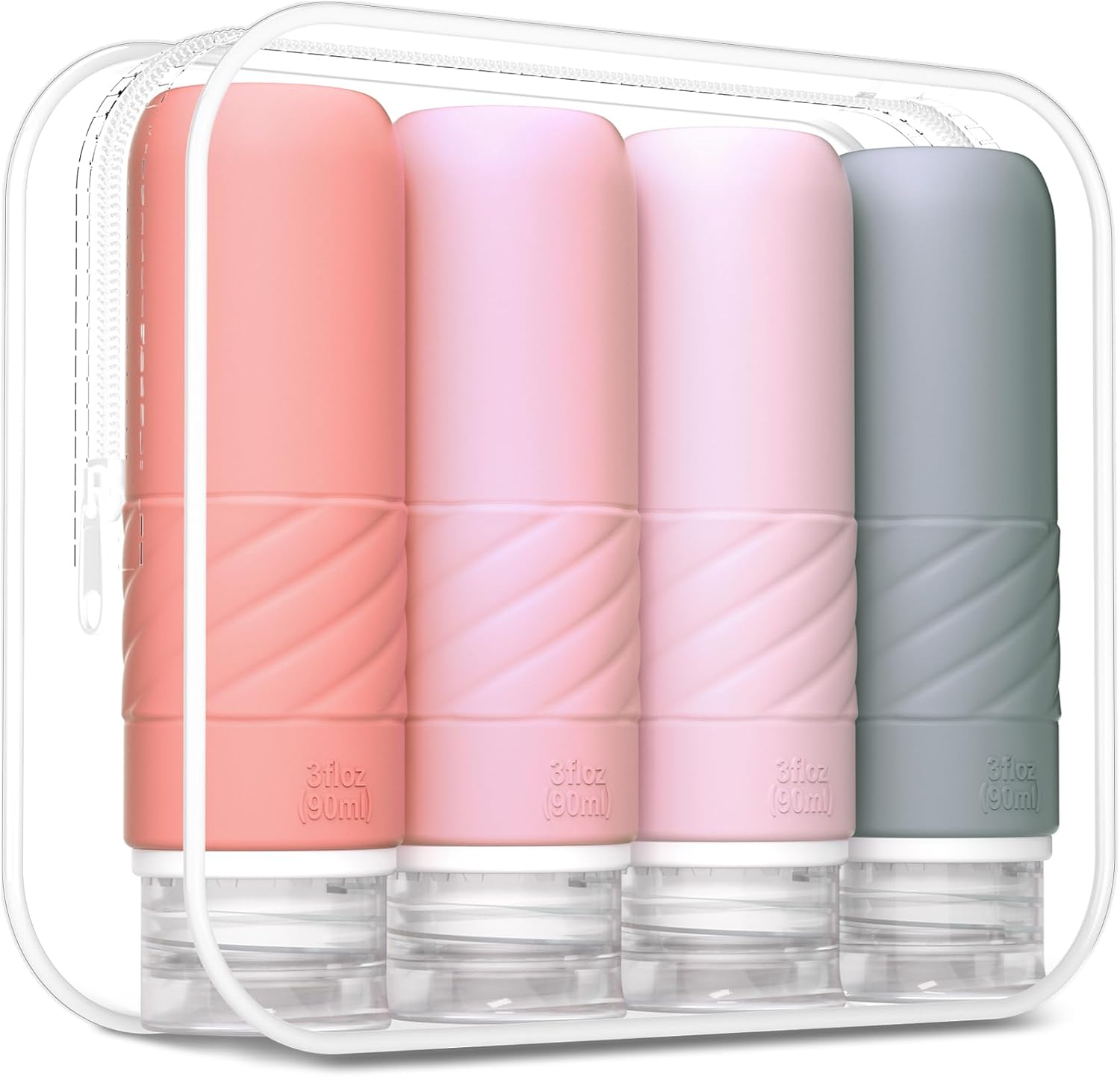 Thumbnail 6 de Gemice CAA-approved 90ml silicone travel bottles (4-pack) – leak-proof squeezable toiletries containers