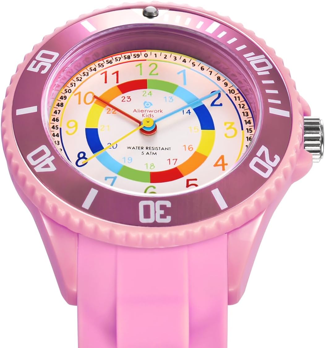 Thumbnail 1 de Alienwork Kids Montre Pédagogique – Apprendre l'Heure, Résistante à l'eau 5 ATM