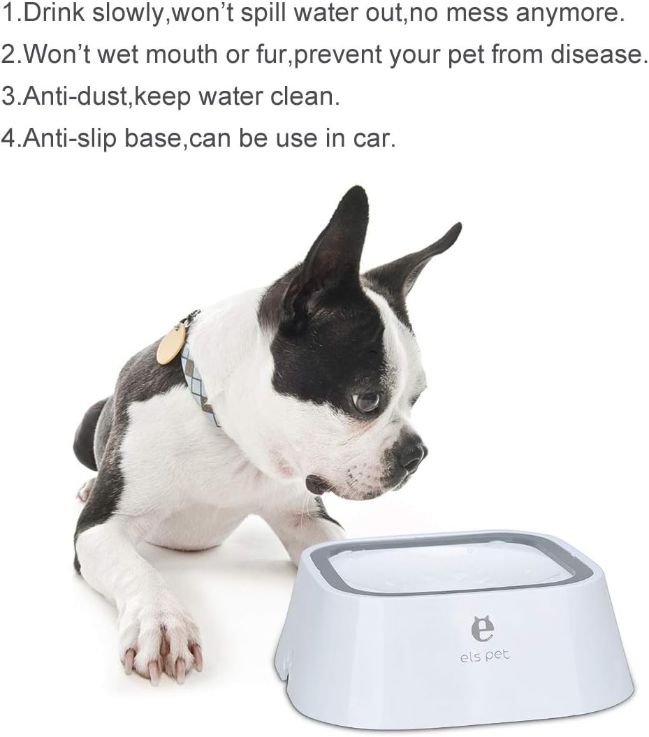 Thumbnail 1 de Dog Water Bowl Splash-Free 1.5L White