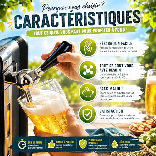Thumbnail 6 de KIT 5 Joint(s) d’Étanchéité pour PerfectDraft HD3600–HD3720 + Kit Nettoyage (3 Kits) – 1001JOINTS