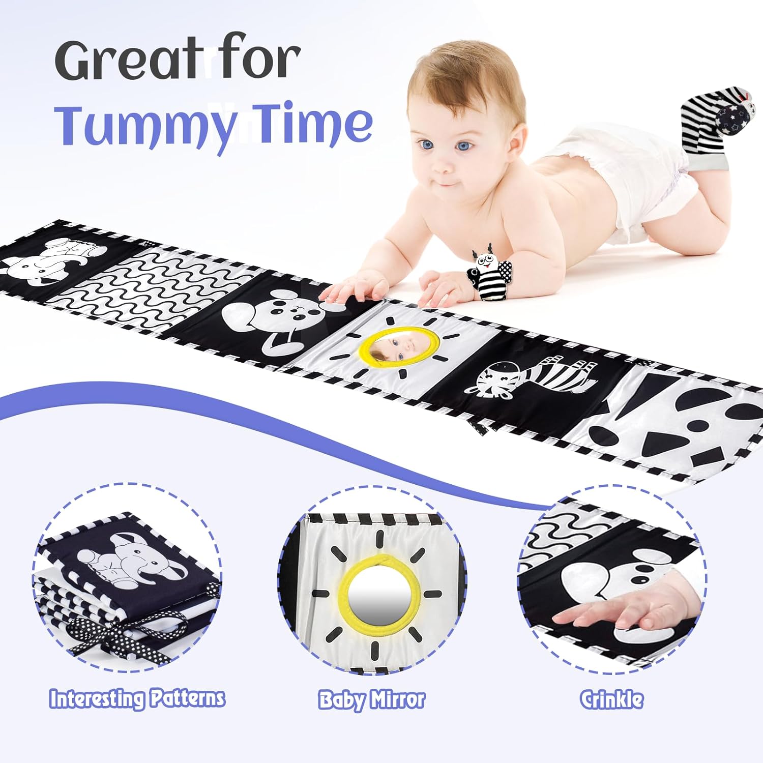 Thumbnail 3 de Starrykids Black & White Baby Sensory Toys: High-Contrast Set for Newborns