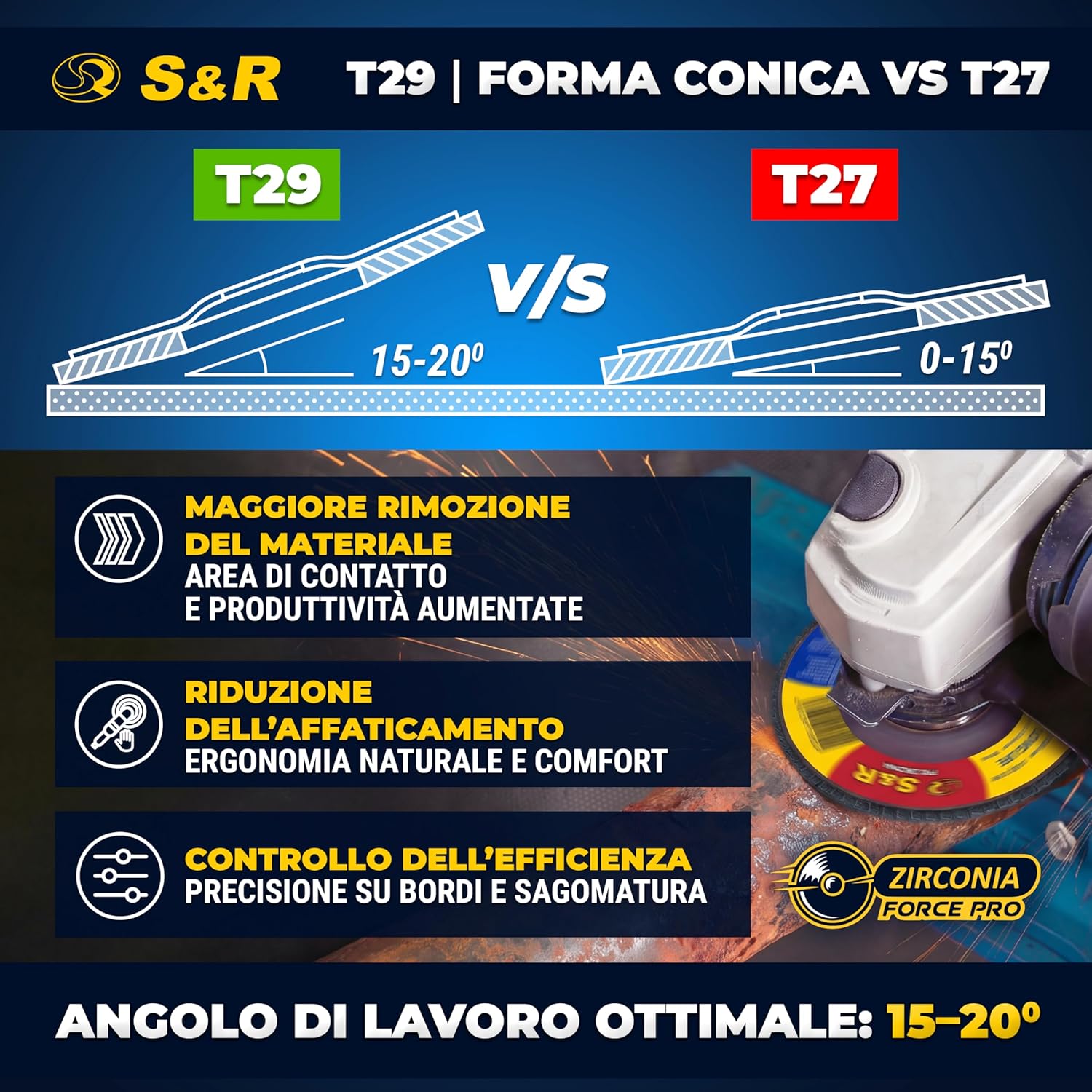 Thumbnail 5 de S&R 10 Dischi Abrasivi a Lamelle 115 mm, Grana 40 - per Smerigliatrice