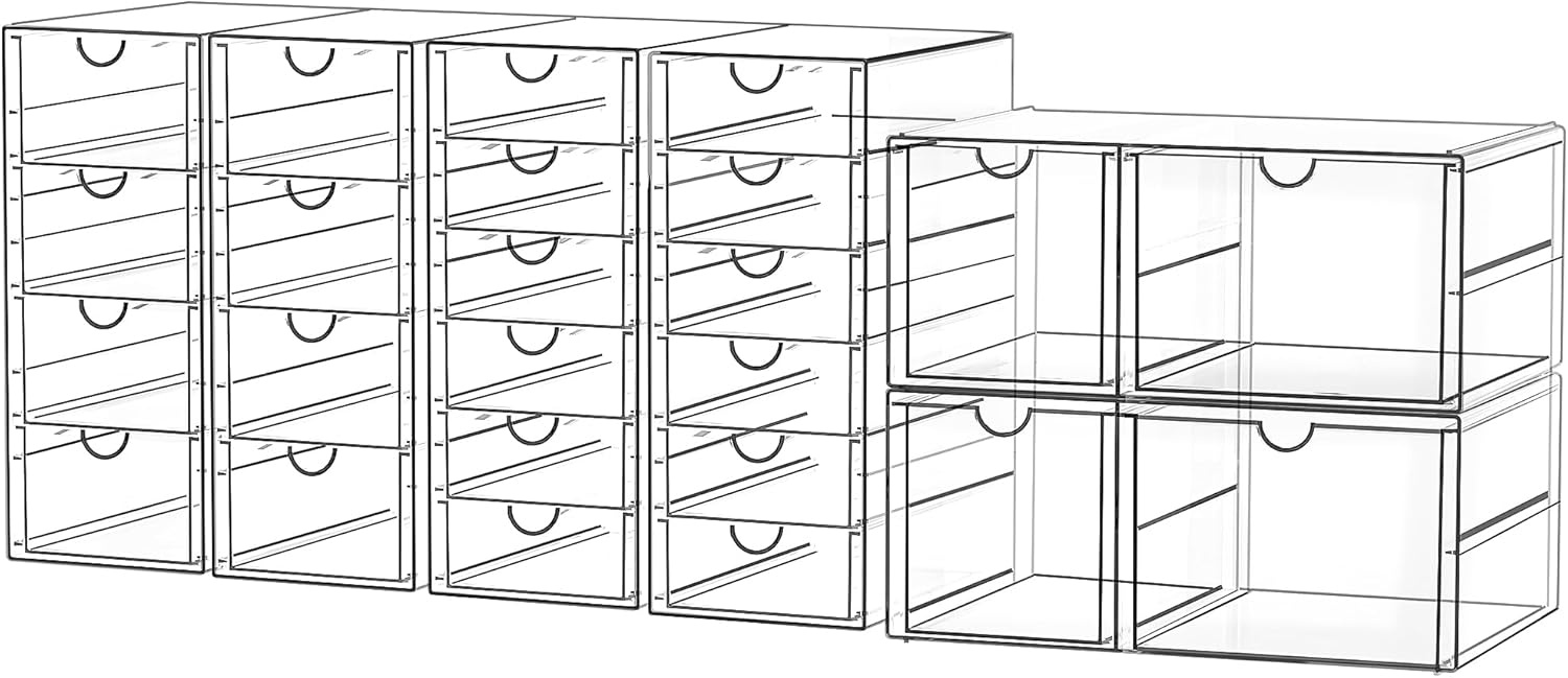 Thumbnail 6 de SortNStore Make Up Organizer mit 4 Schubladen 2er-Set Acryl 🗂