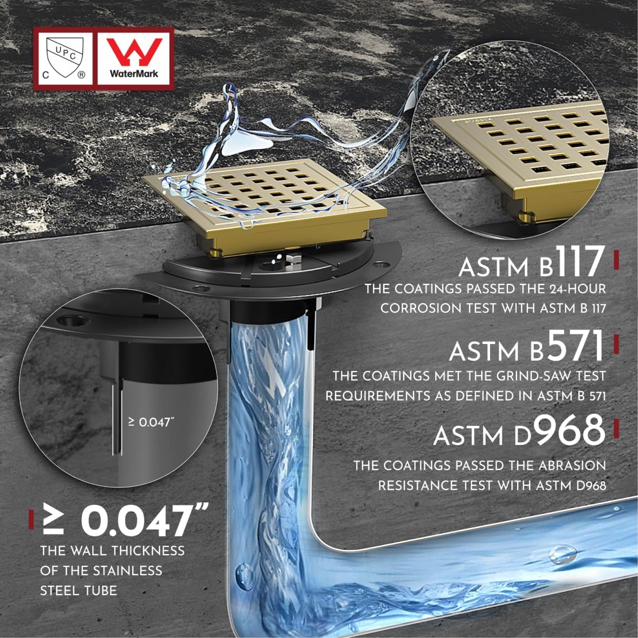 Thumbnail 4 de WEBANG Shower Drain, 4-Inch