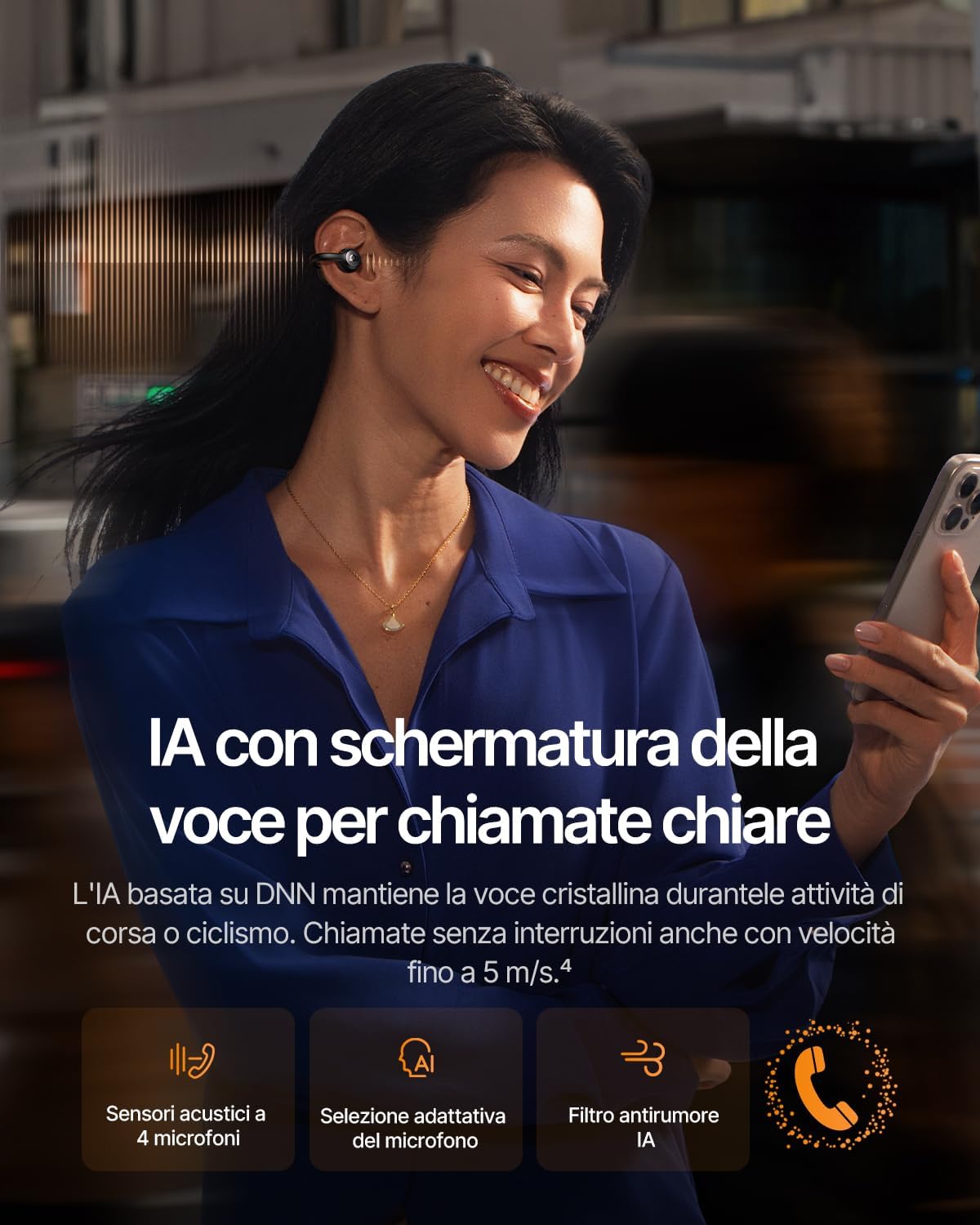 Detalle de Baseus Inspire XC1 Open-Ear: cuffie Bluetooth con suono Bose e autonomia 40 h