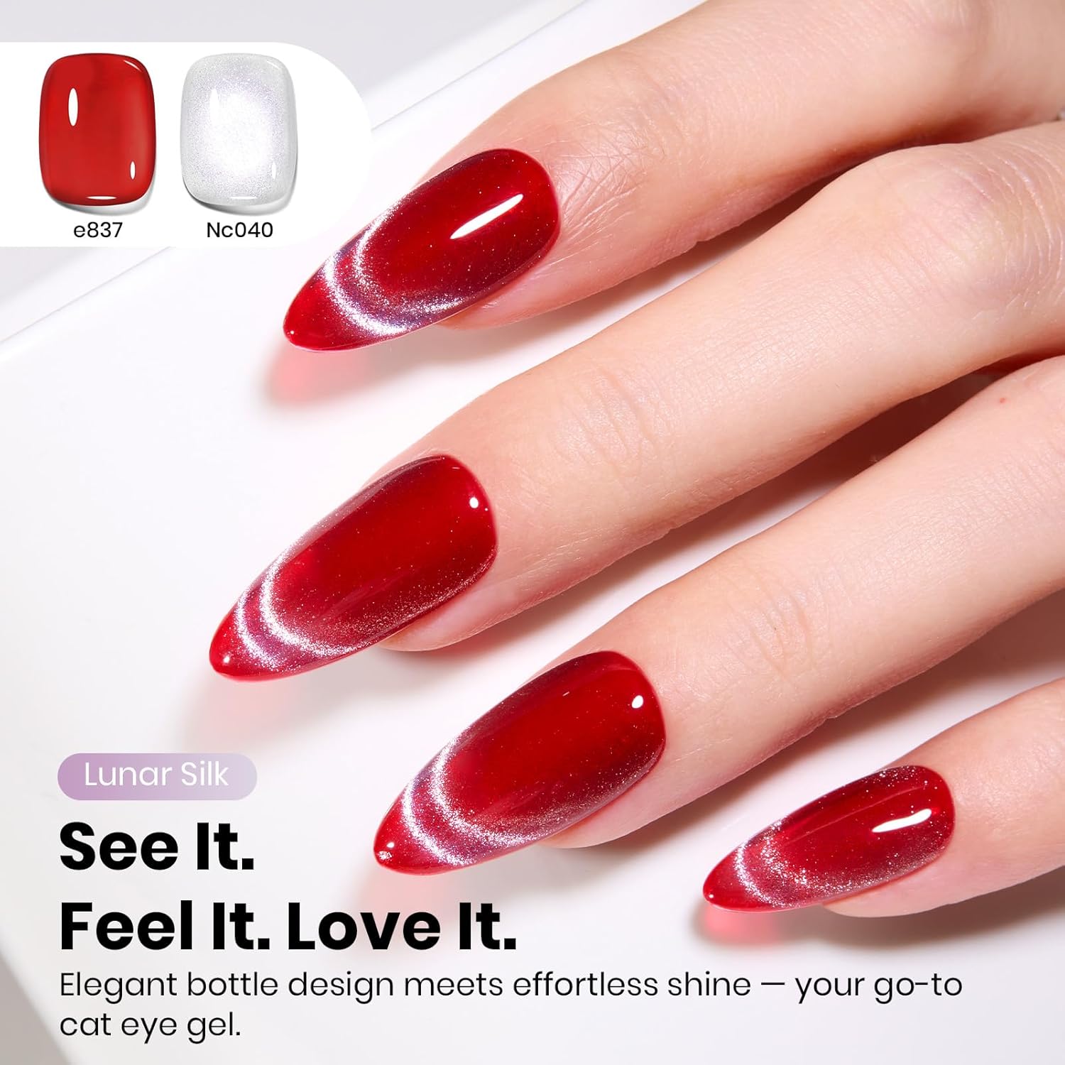 Thumbnail 5 de Beetles Lunar Silk Silver Cat Eye Gel Nail Polish – 15ML Full Size