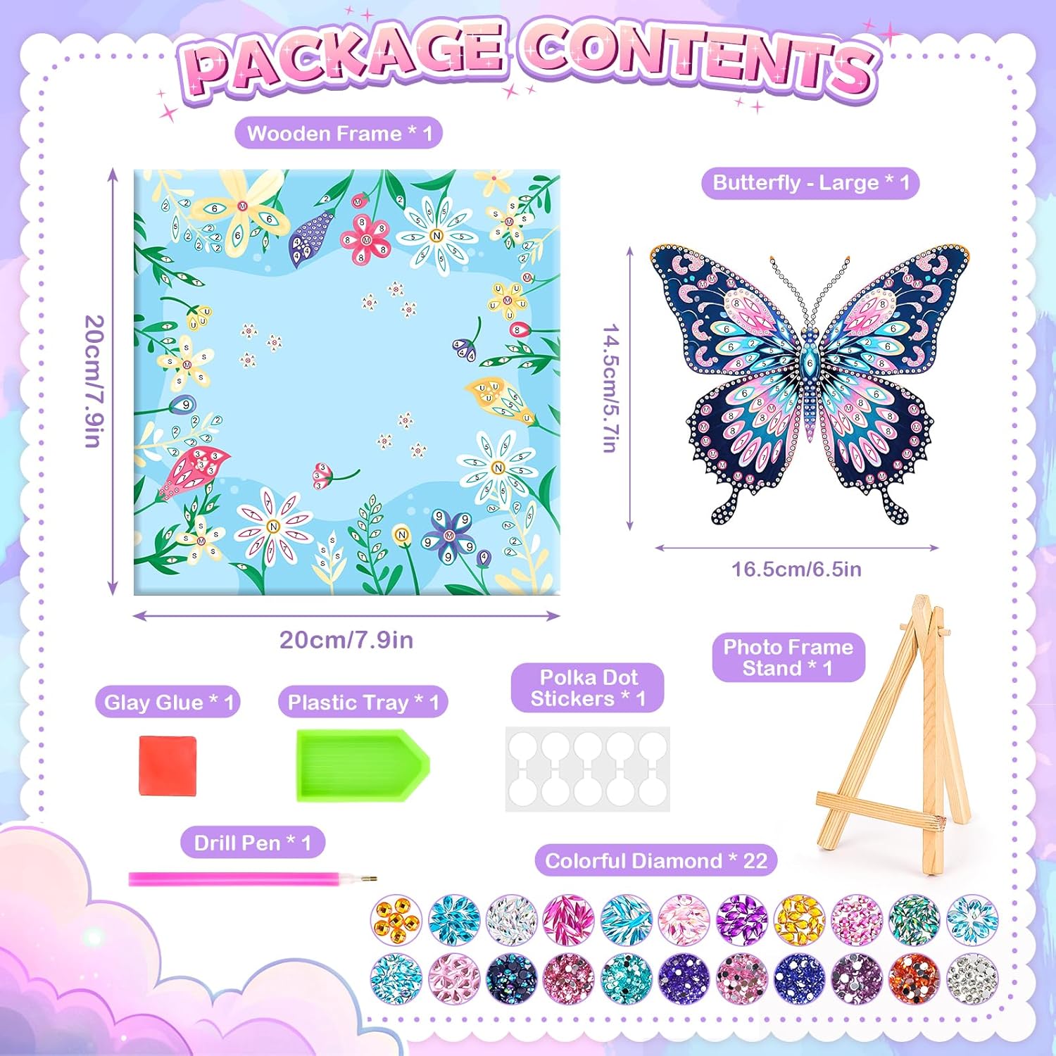 Thumbnail 5 de Diamond Painting 3D Butterfly Kit for Ages 8–10 🎨