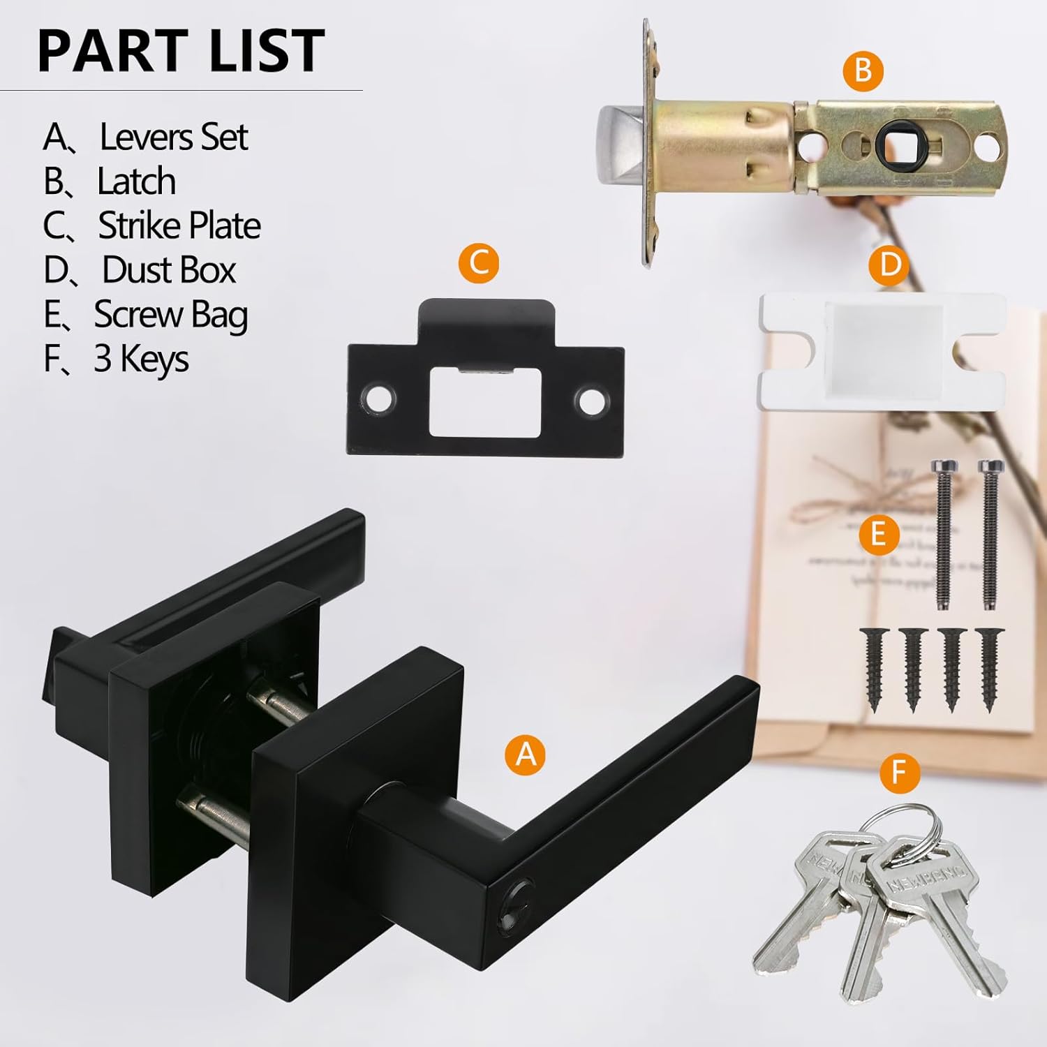 Thumbnail 5 de NEWBANG Keyed Alike Entry Door Lever 10‑Pack 🔐