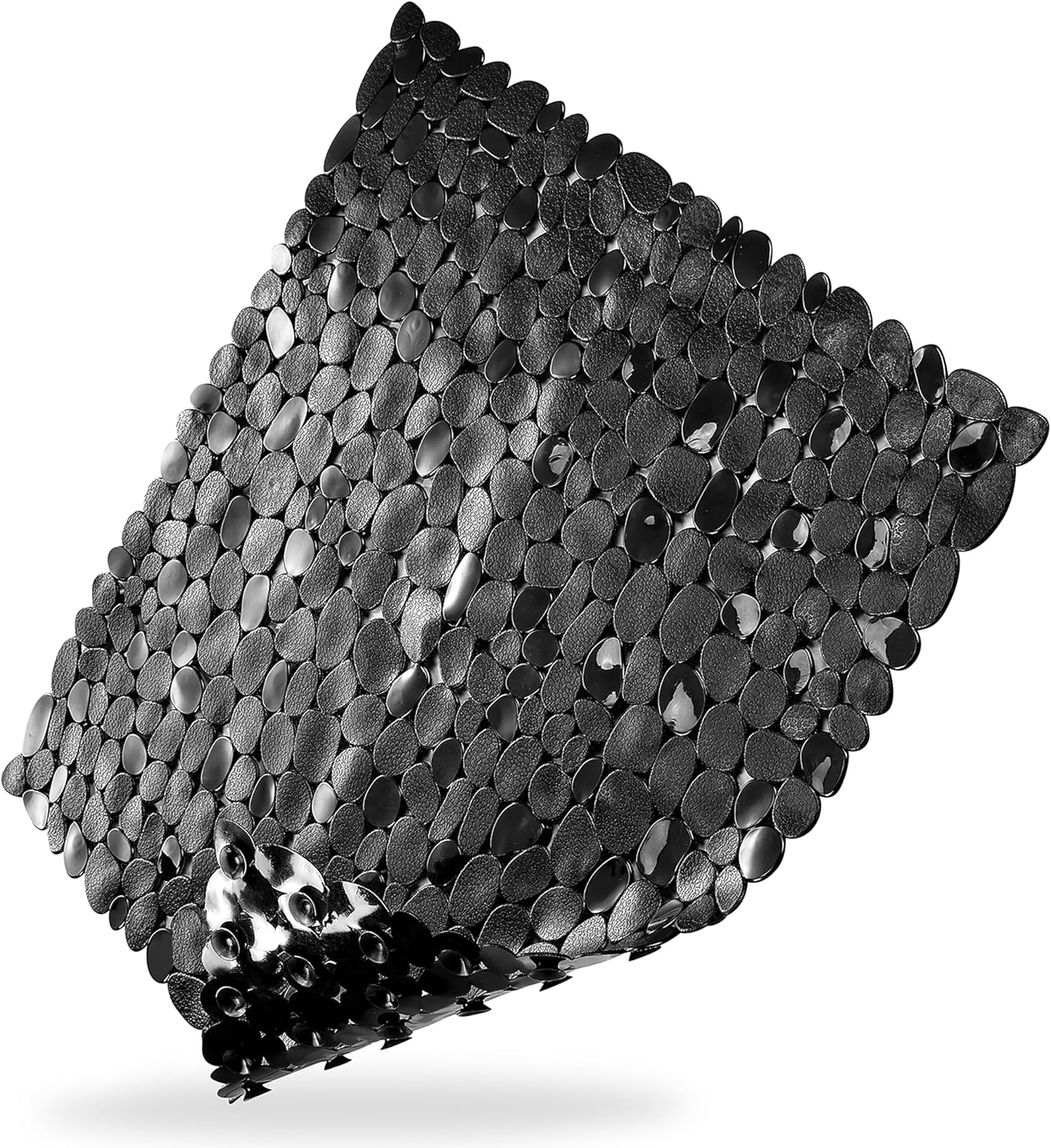 Thumbnail 2 de DOPROP Square Non Slip Shower Mat (54x54cm) with Suction Cups, Pebble Design & Drain Holes – Black