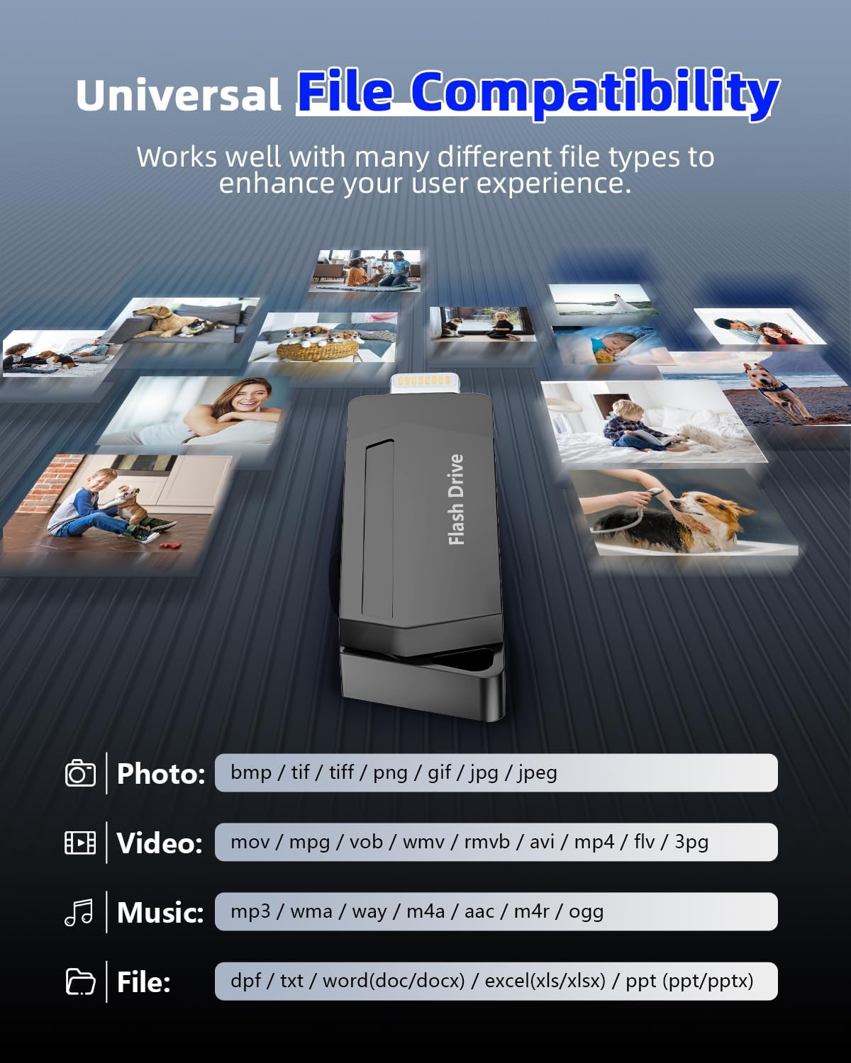 Thumbnail 5 de 512GB iPhone USB‑Stick MFi, 3‑in‑1 Lightning, Type‑C