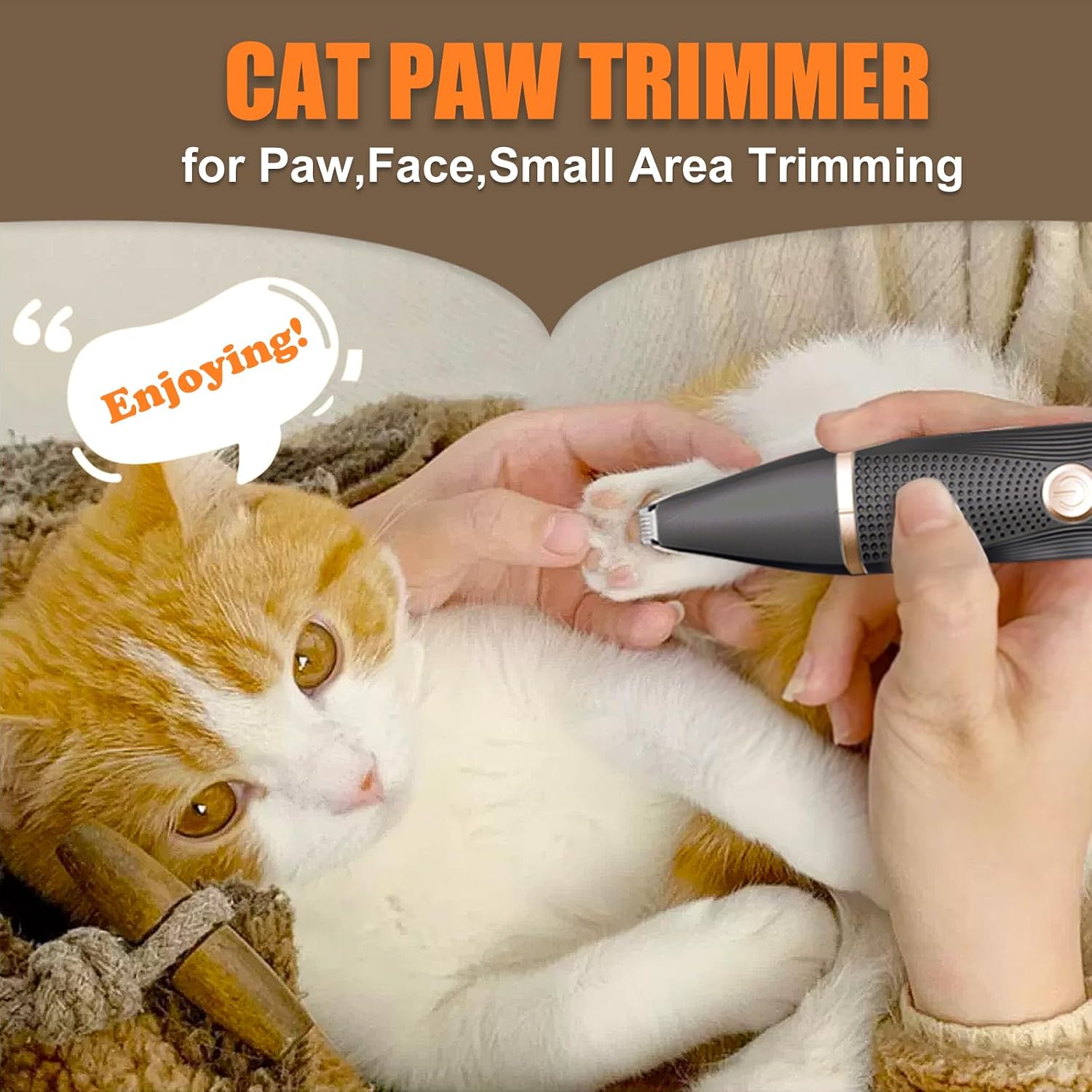 Detalle de BAUTRIUM Cat Grooming Clippers Kit: Low-Noise, 3-in-1 Grooming for Cats and Small Pets