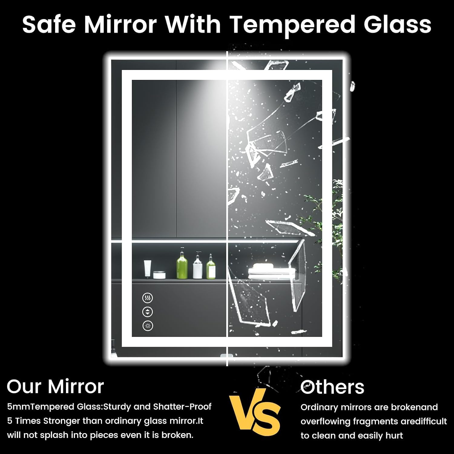 Thumbnail 6 de 24X30 LED Bathroom Mirror with Lights
