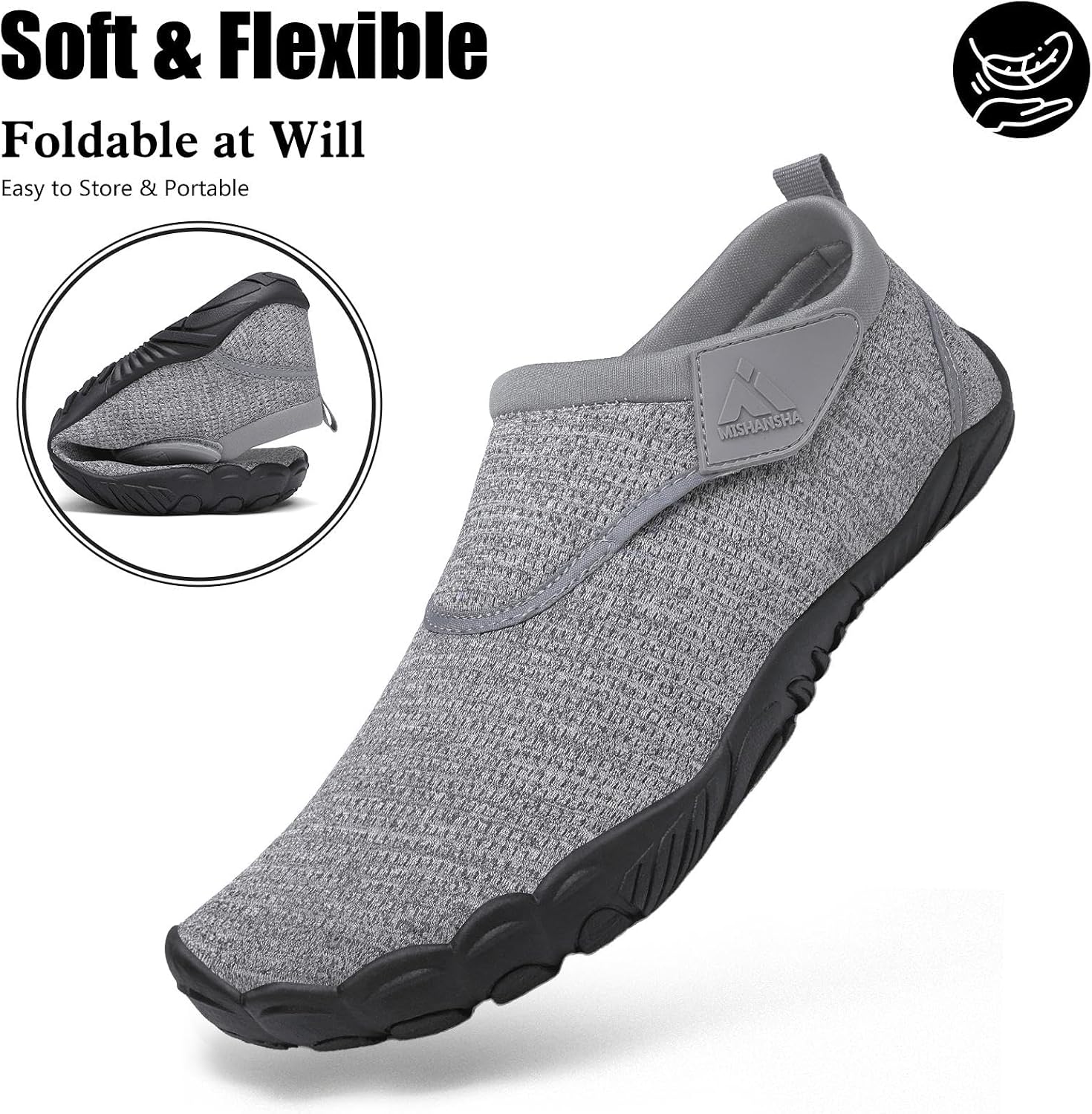 Detalle de Mishansha Scarpe da Scoglio Antiscivolo Traspiranti – Taglie 36-46