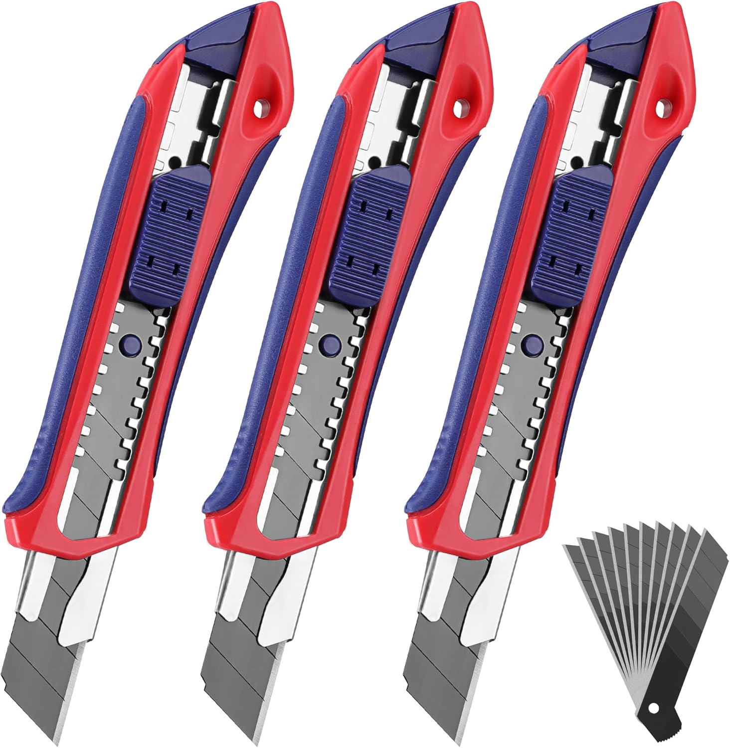 WORKPRO Cutter utilitaire rétractable 18 mm — lot de 3 ✂