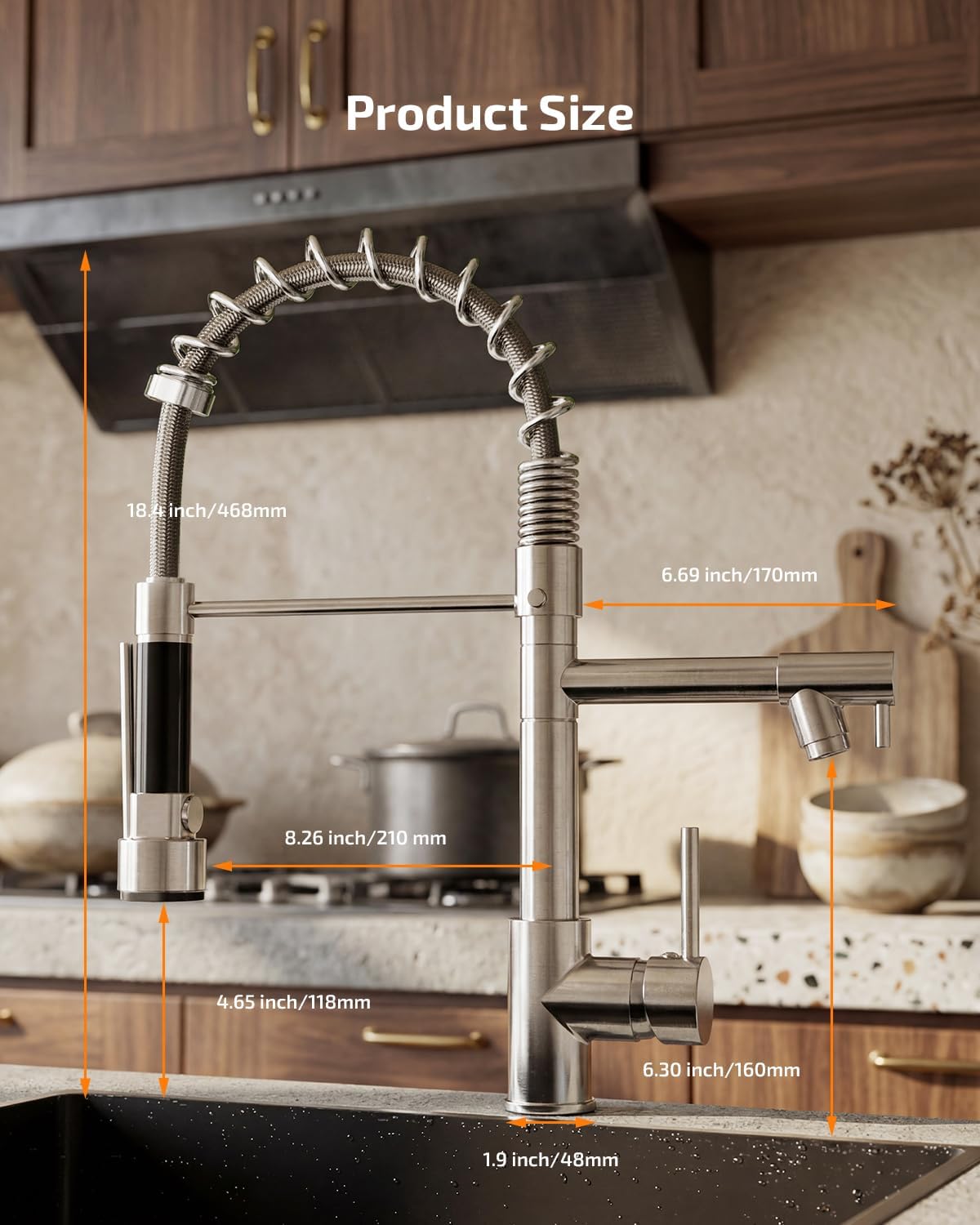 Thumbnail 6 de Cobbe kitchen tap 360° swivel chrome