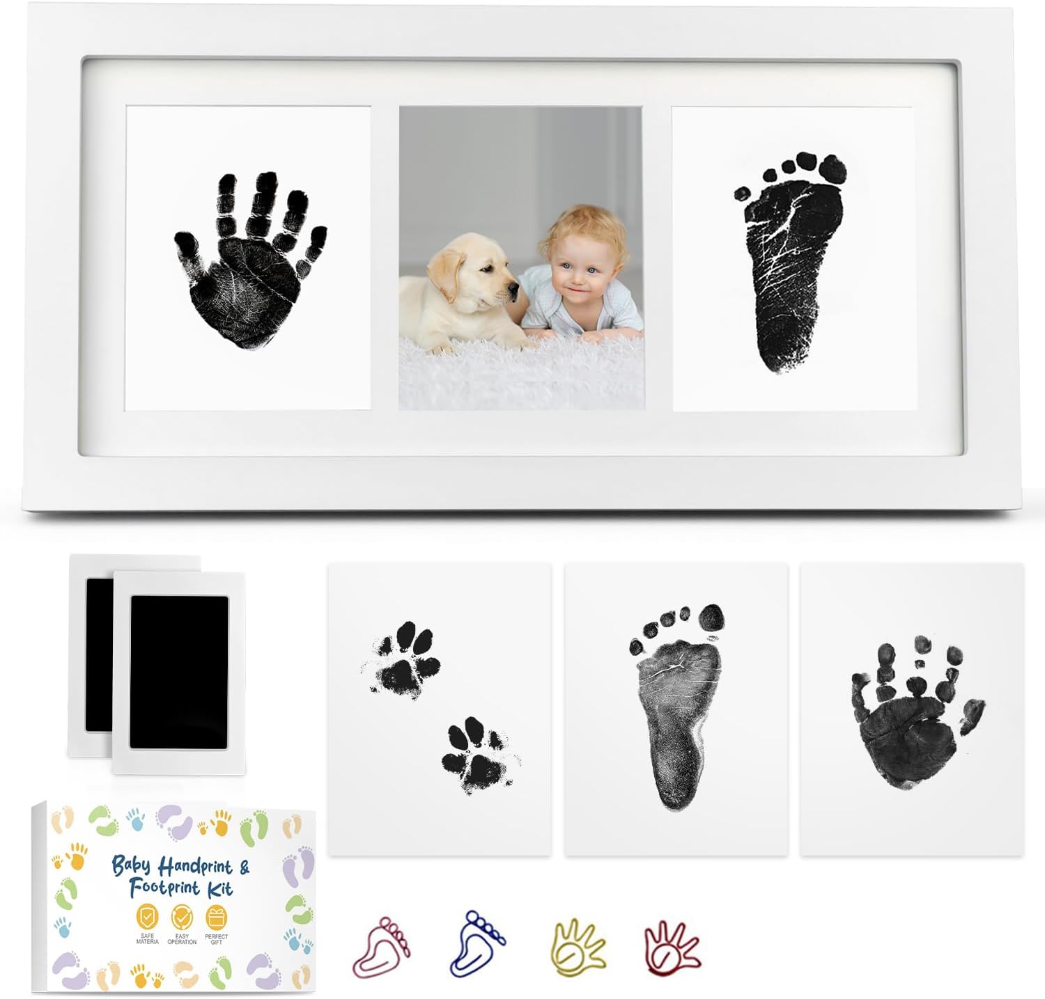 Detalle de MOXTOYU Baby Hand and Footprint Kit – 6 Imprint Cards