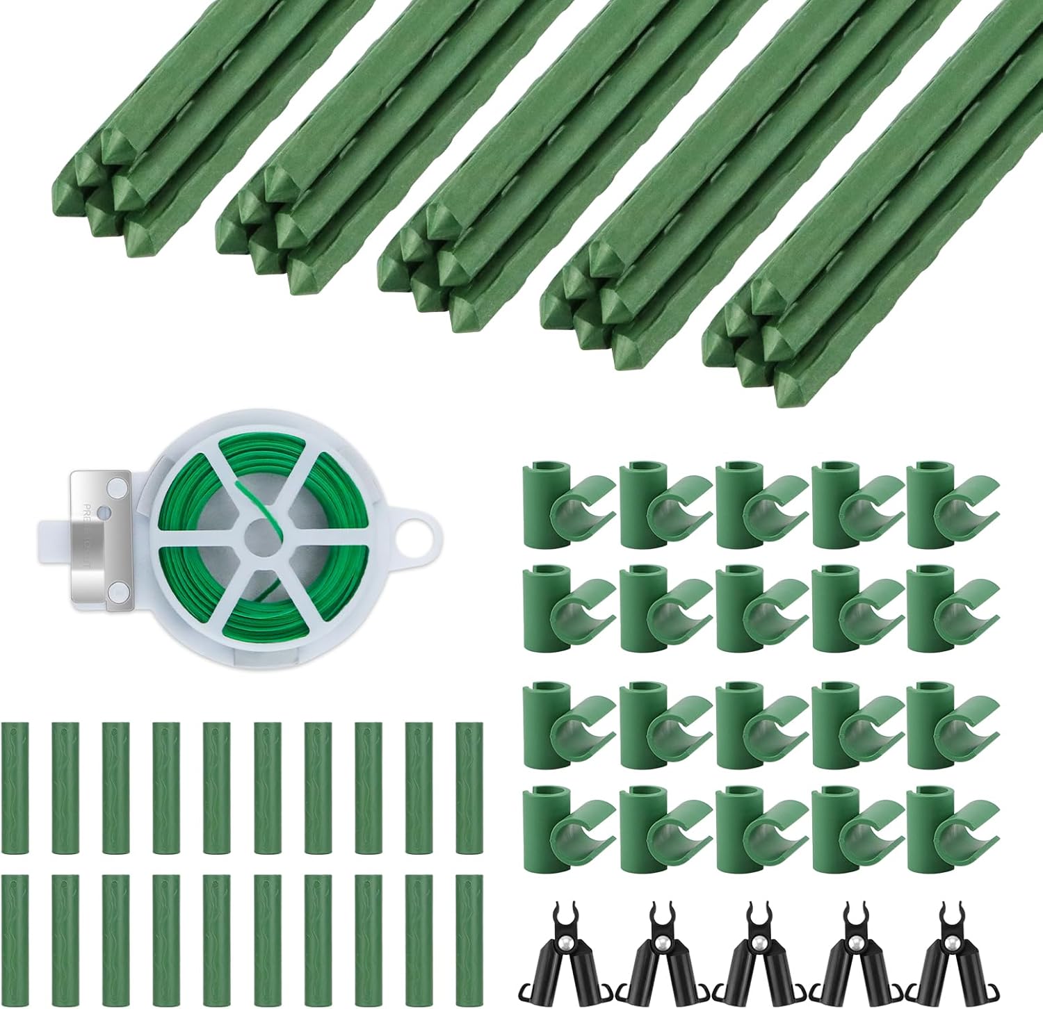 Thumbnail 1 de VonLux 40cm 30Pcs Plant Stakes Kit with Trellis Connector Clips and Plant Ties
