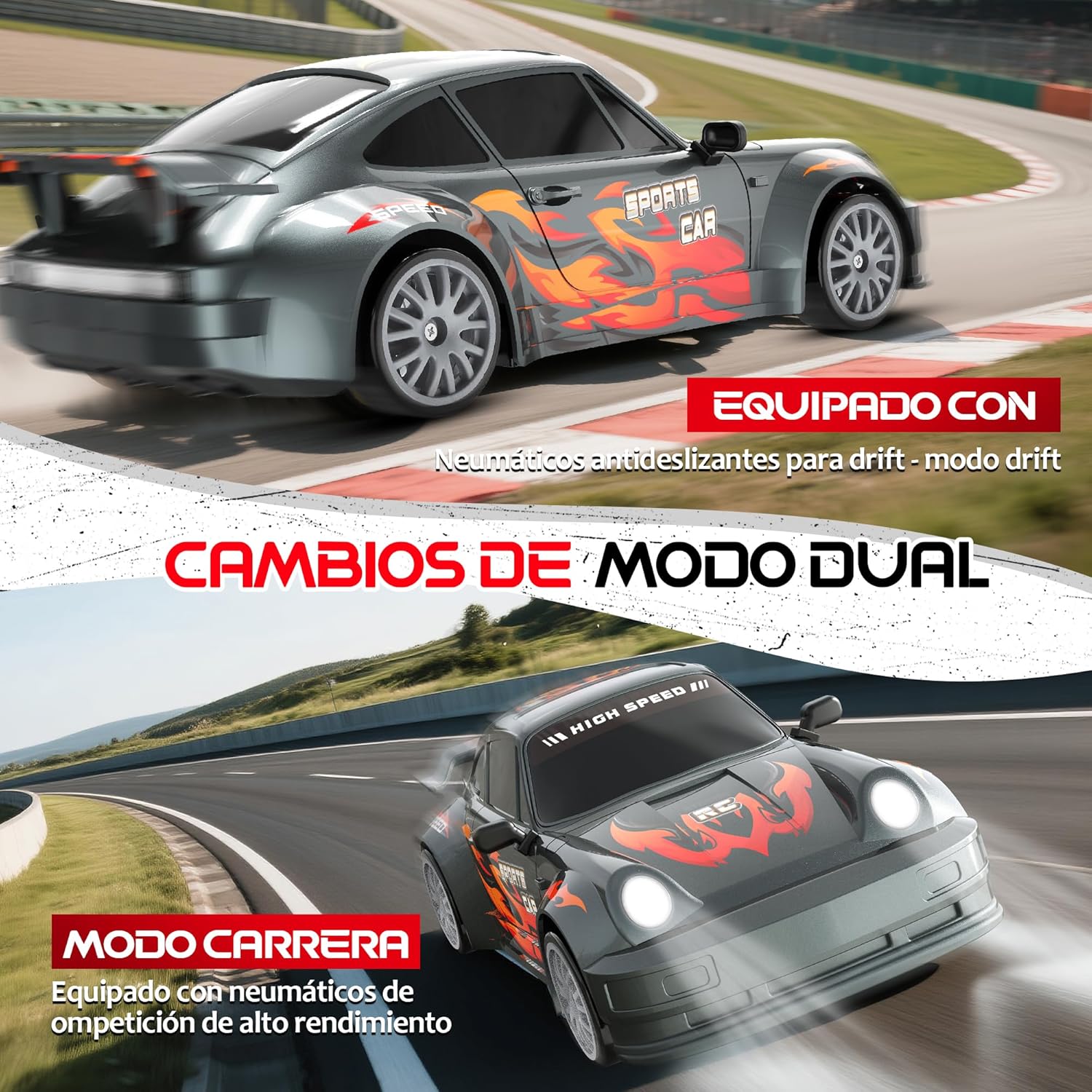 Thumbnail 3 de HappyGoLucky Coche RC Drift Car 1:24 10-15 km/h