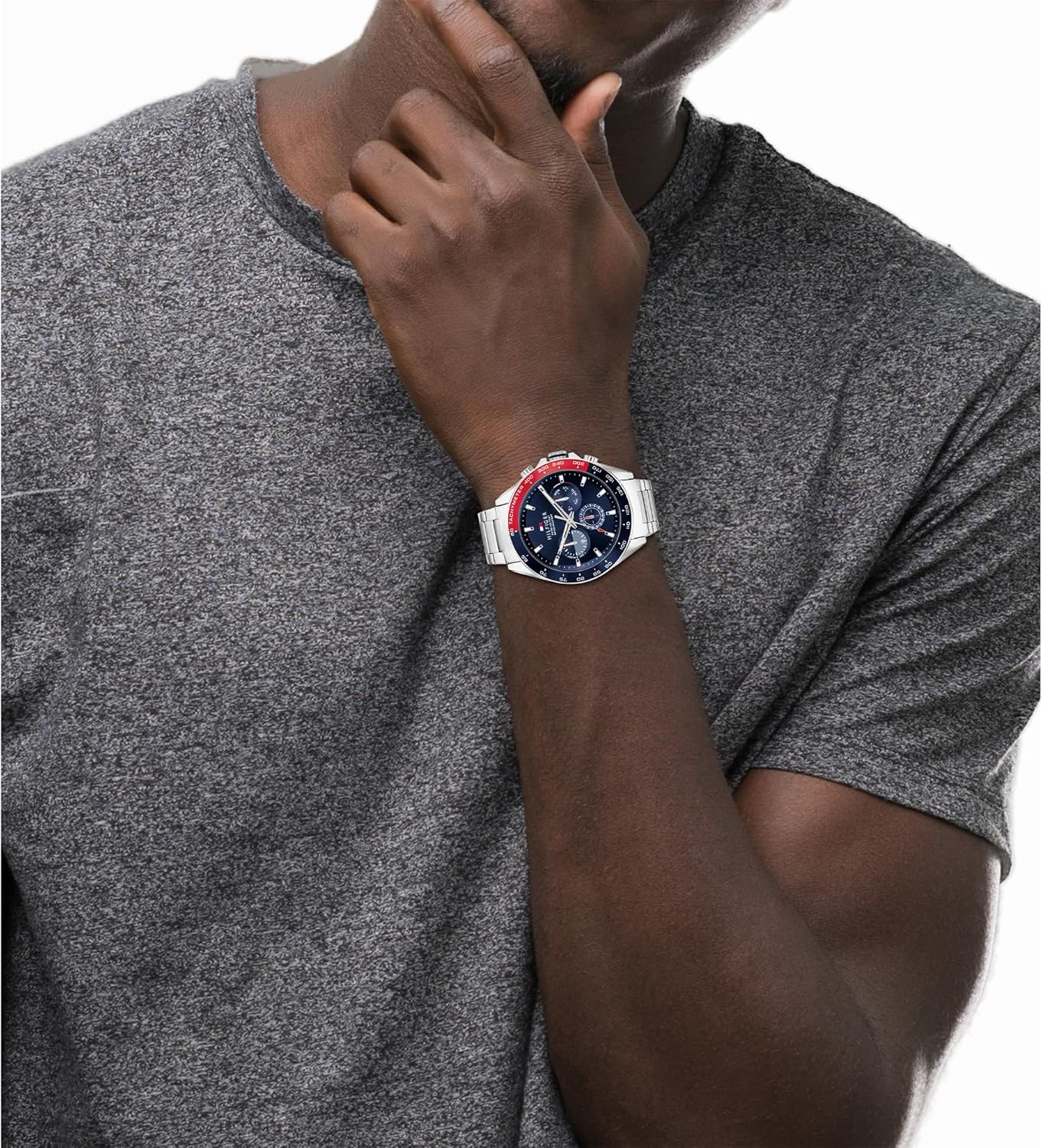 Thumbnail 4 de Tommy Hilfiger Multi Zifferblatt Quarz-Uhr für Herren – Edelstahlarmband, Blaues Zifferblatt
