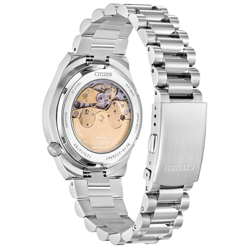 Detalle de Citizen Reloj automático NJ0200-50Z, Plata y Rosa: robustez y estilo moderno