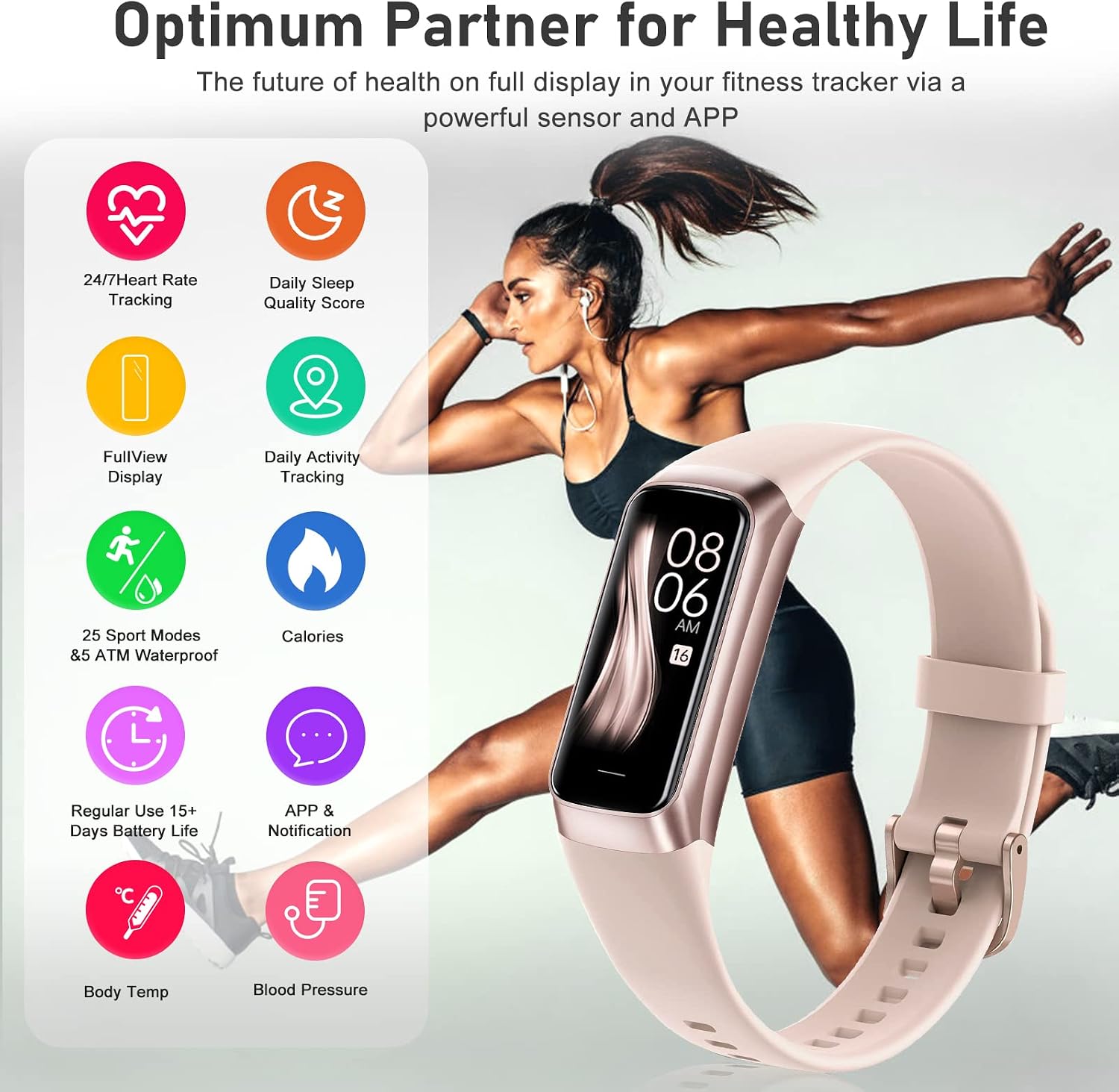 Detalle 2 de Spurkey Fitness Tracker 1.10 inch AMOLED