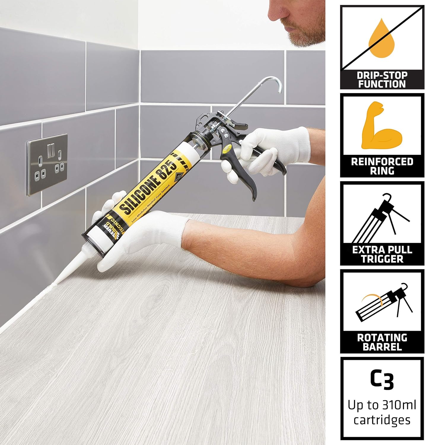 Thumbnail 1 de Everbuild Super Flow Sealant/Adhesive Cartridge Applicator Gun with Rotating Barrel