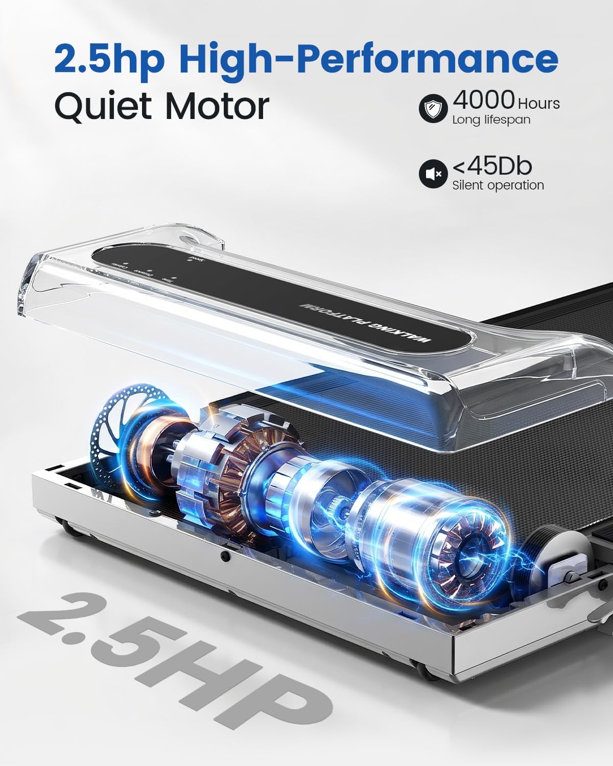 Thumbnail 3 de Viamotion Walking Pad Treadmill for Home with Incline and Handle Bar