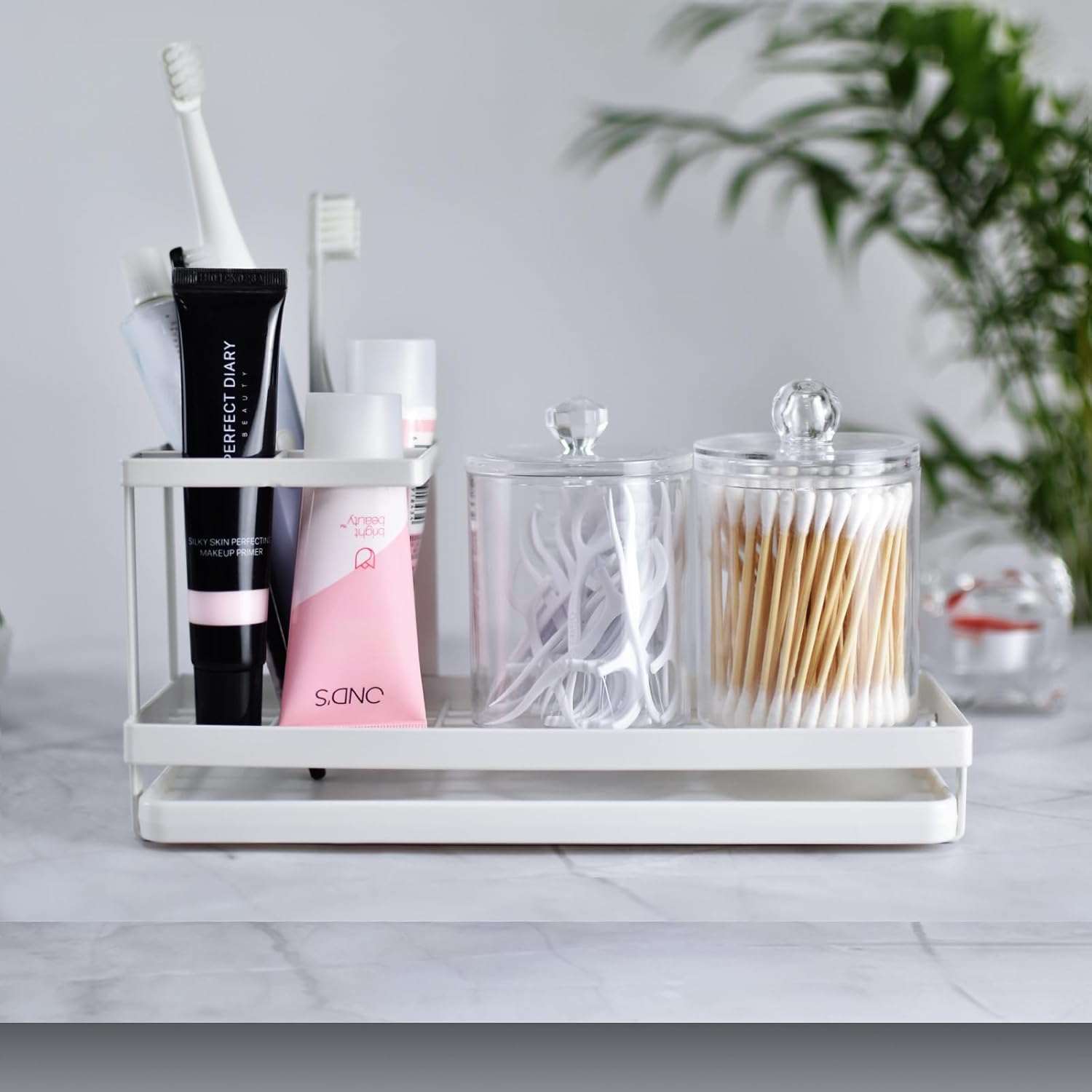 Thumbnail 4 de IWTTWY 4-slot toothbrush caddy with tray 🪥