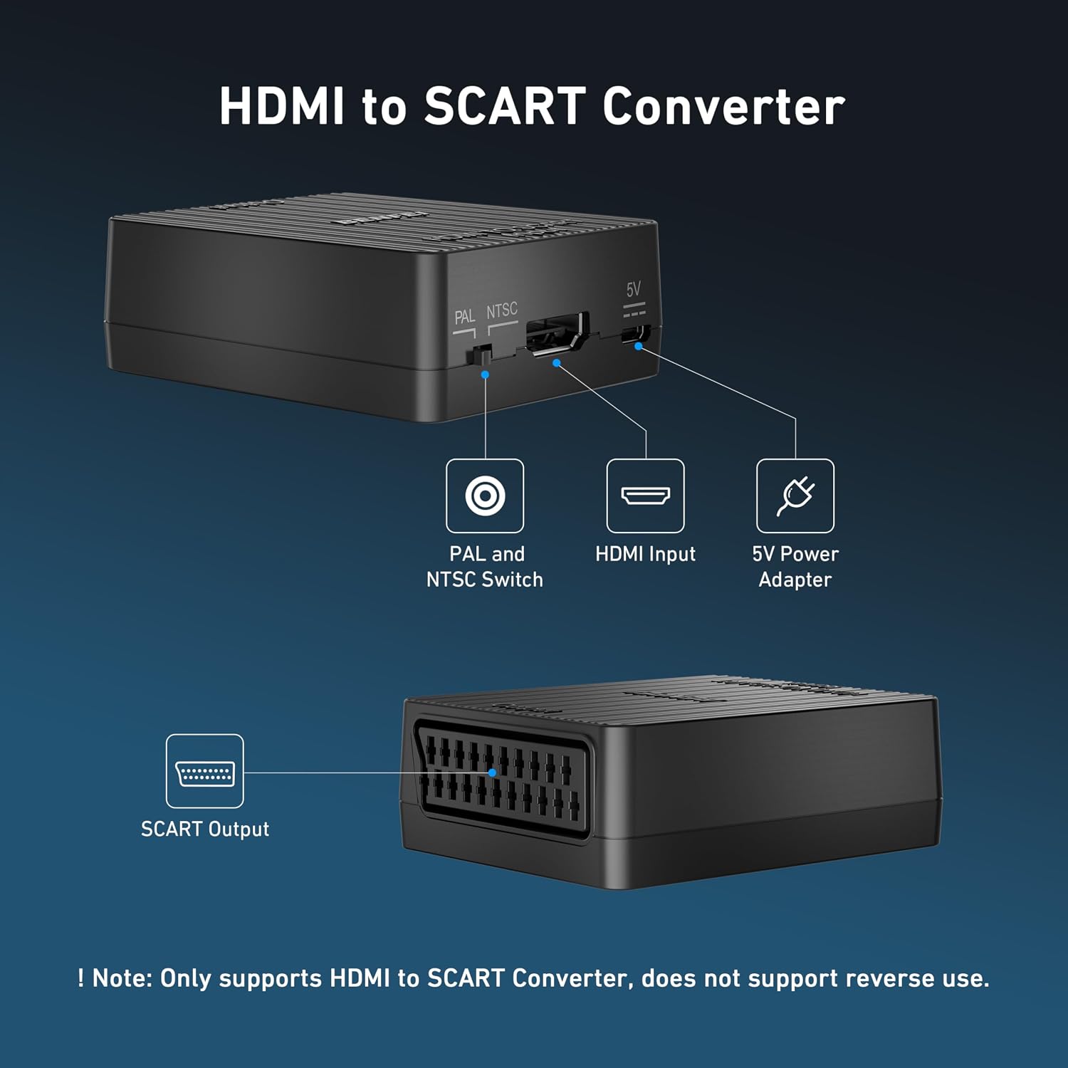Thumbnail 6 de BENFEI HDMI to Scart Adapter (HDMI to SCART) – 1080p/720p, PAL/NTSC, 18‑month warranty