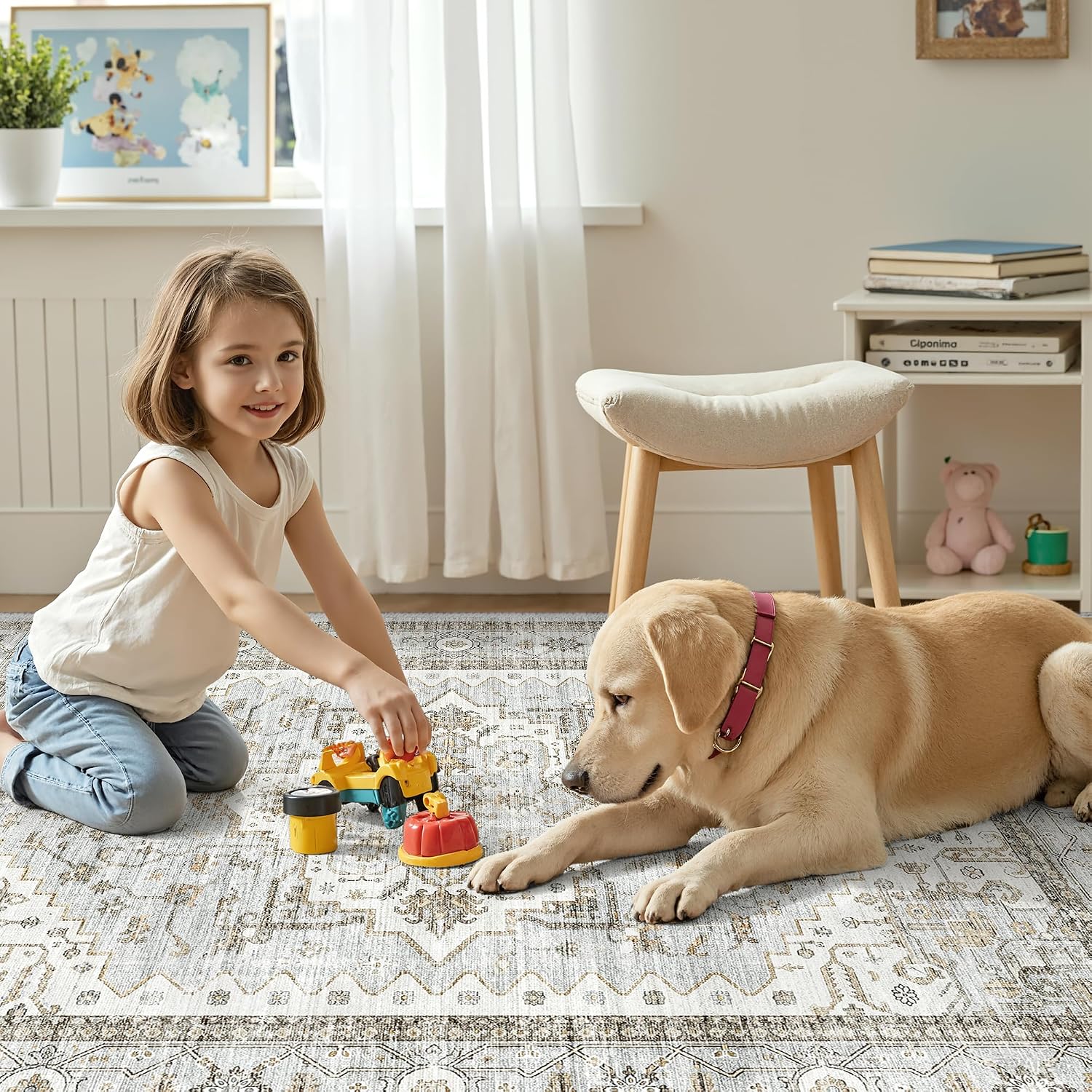 Detalle 2 de Befbee Washable Area Rug 5x7
