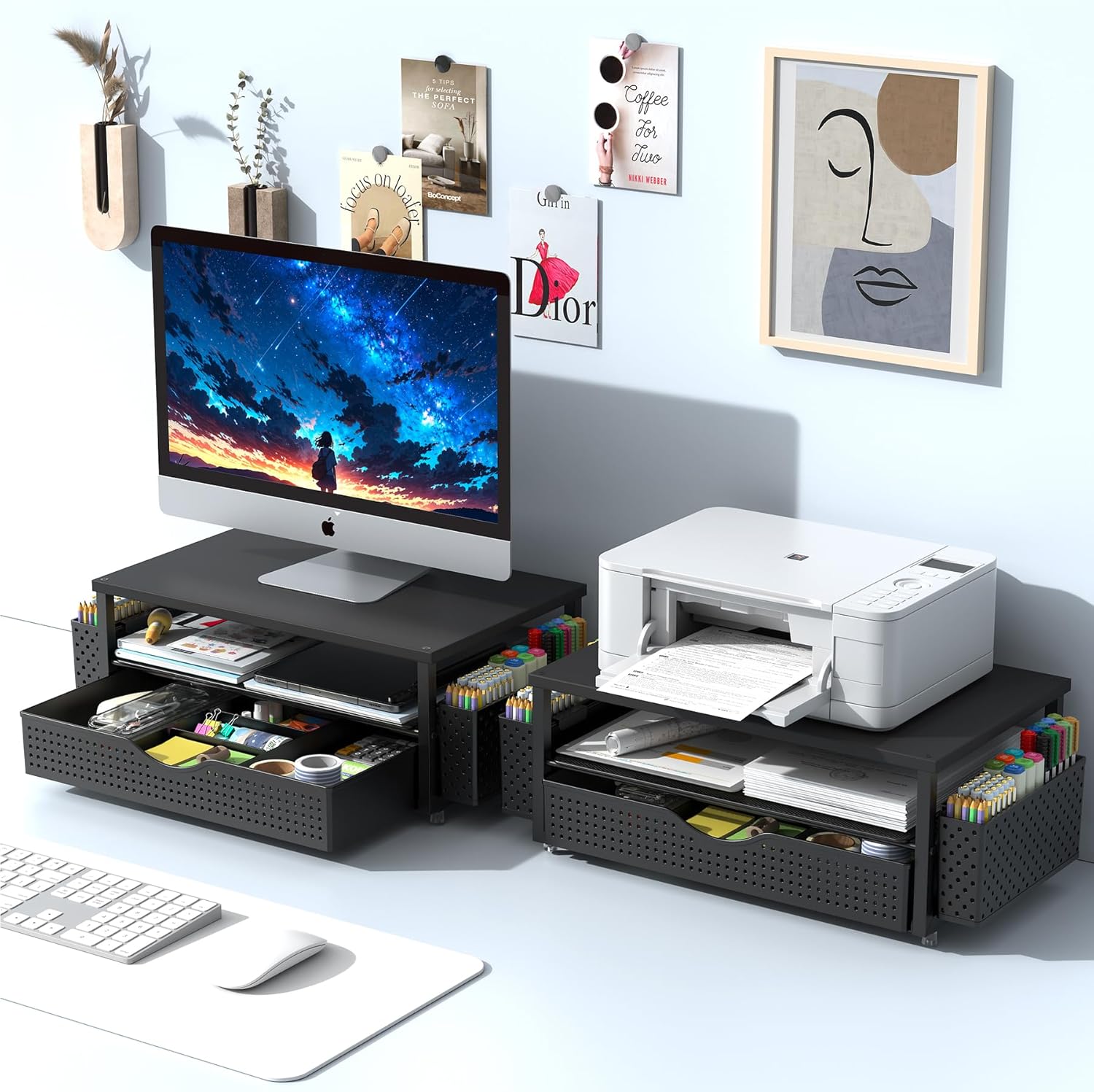 Thumbnail 6 de Spacrea Desk Organizer Monitor Stand with Drawer 🗄
