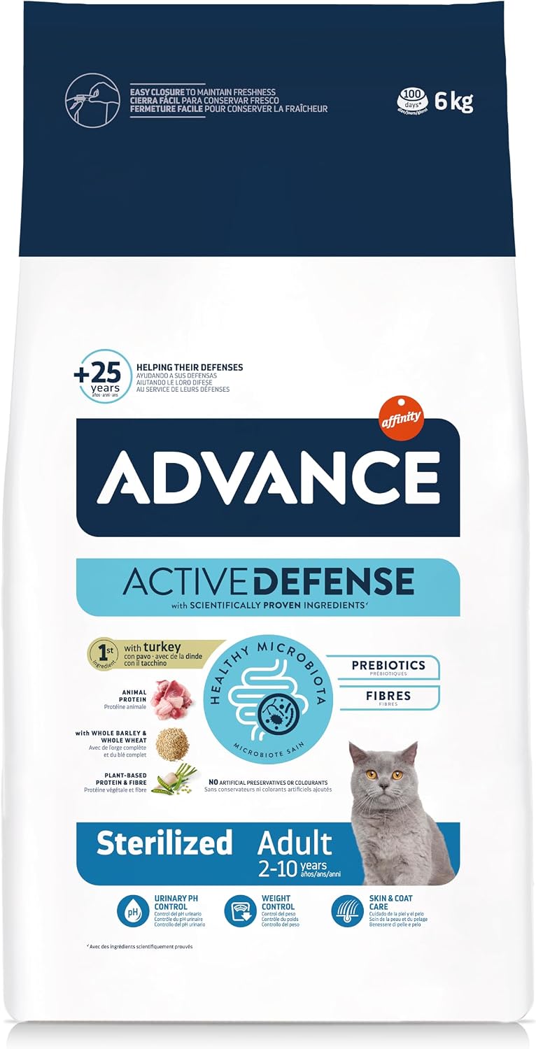 Thumbnail 2 de Advance Sterilized Cat droogvoer 6 kg met kalkoen en omega 3 en 6